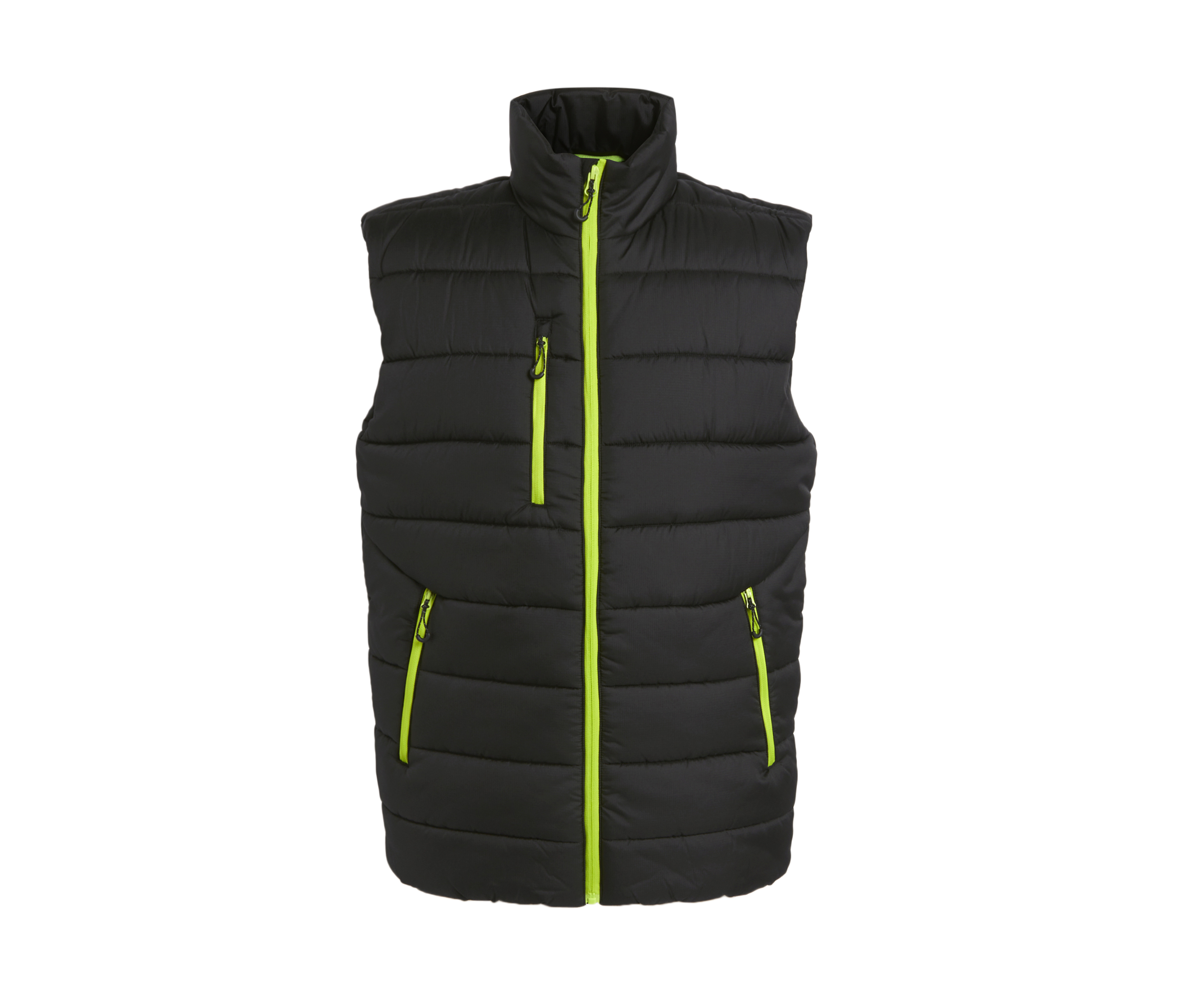 Bodywarmer Matelassé Homme - Black / Lime