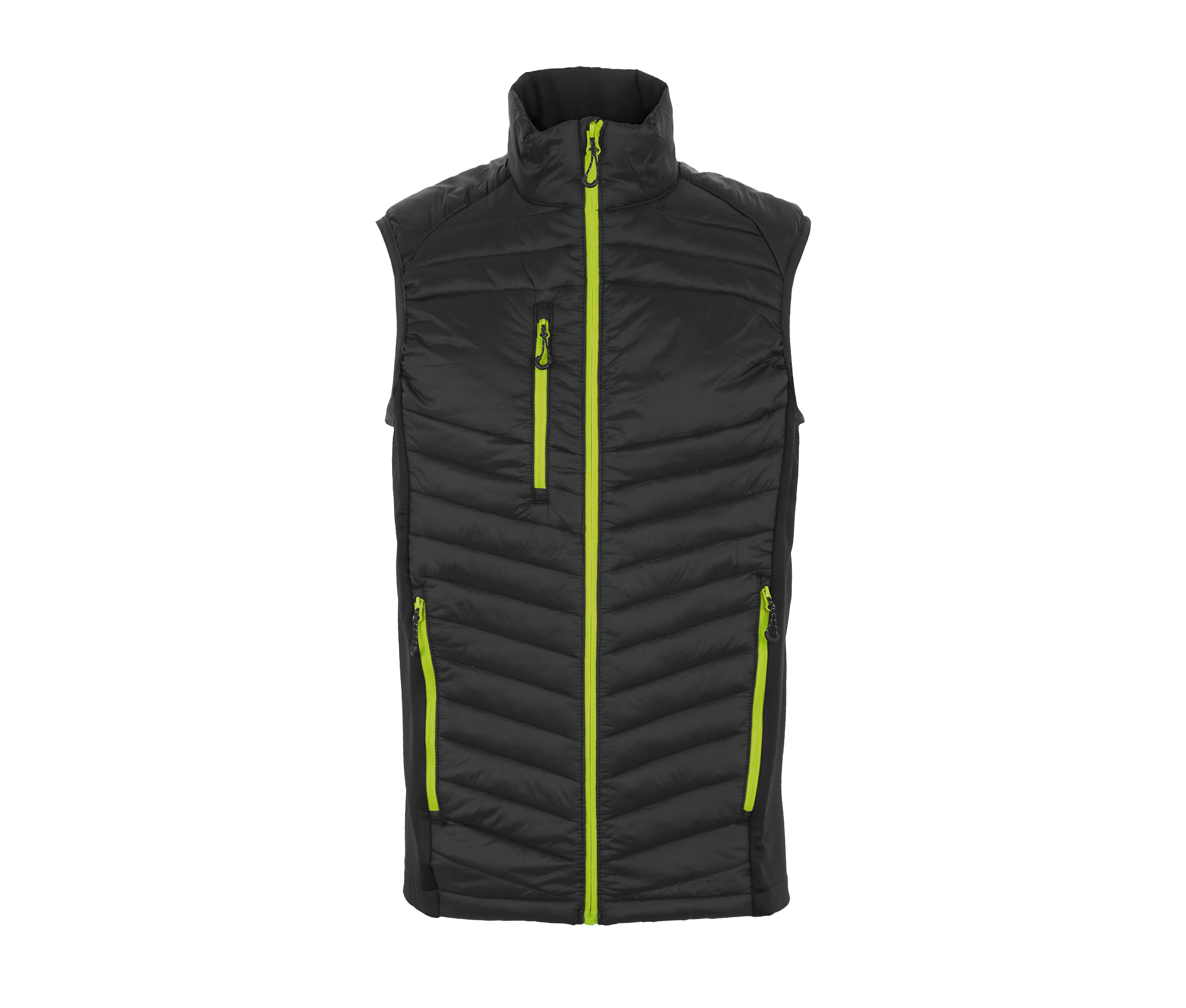 Bodywarmer Bi-Matière Homme - Black / Lime