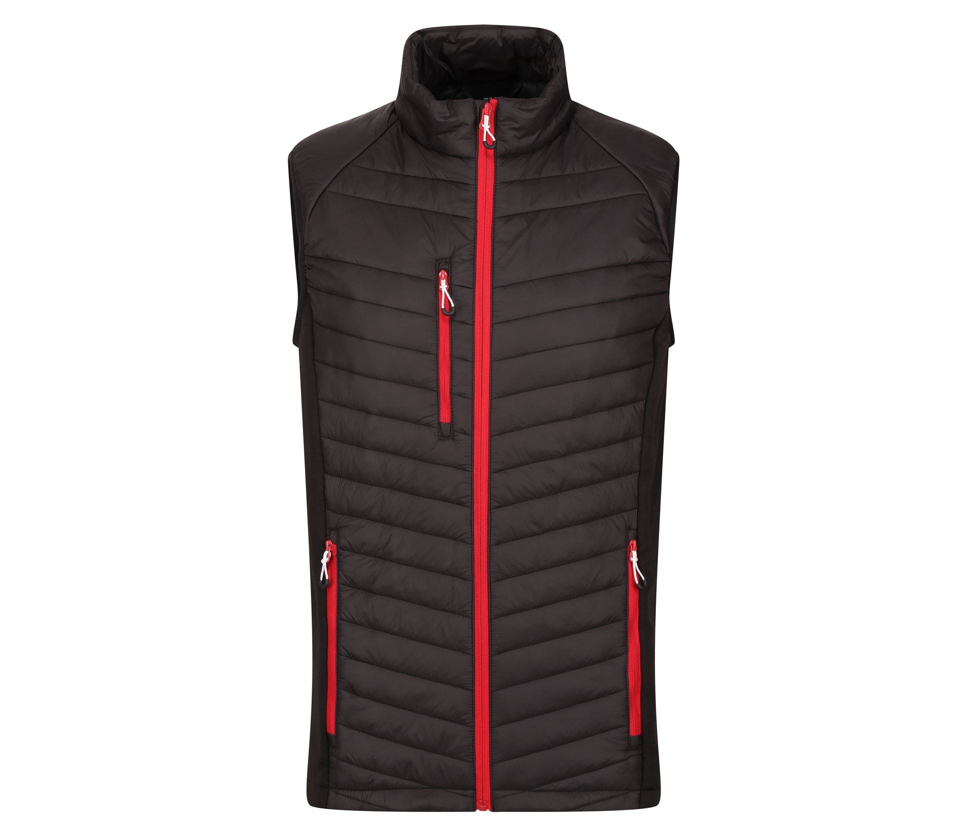 Bodywarmer Bi-Matière Homme - Black / Classic Red