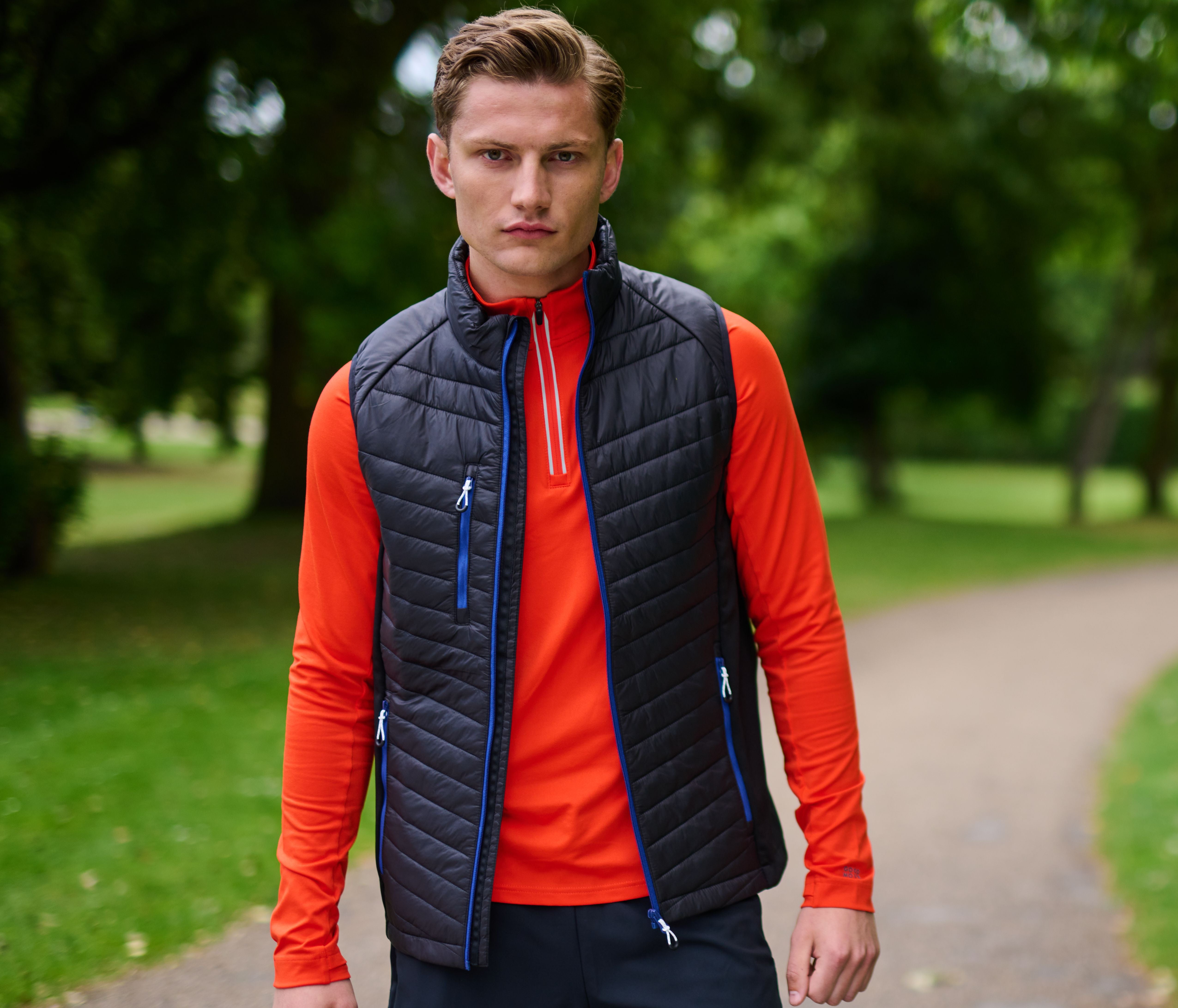 Bodywarmer bi-matière homme