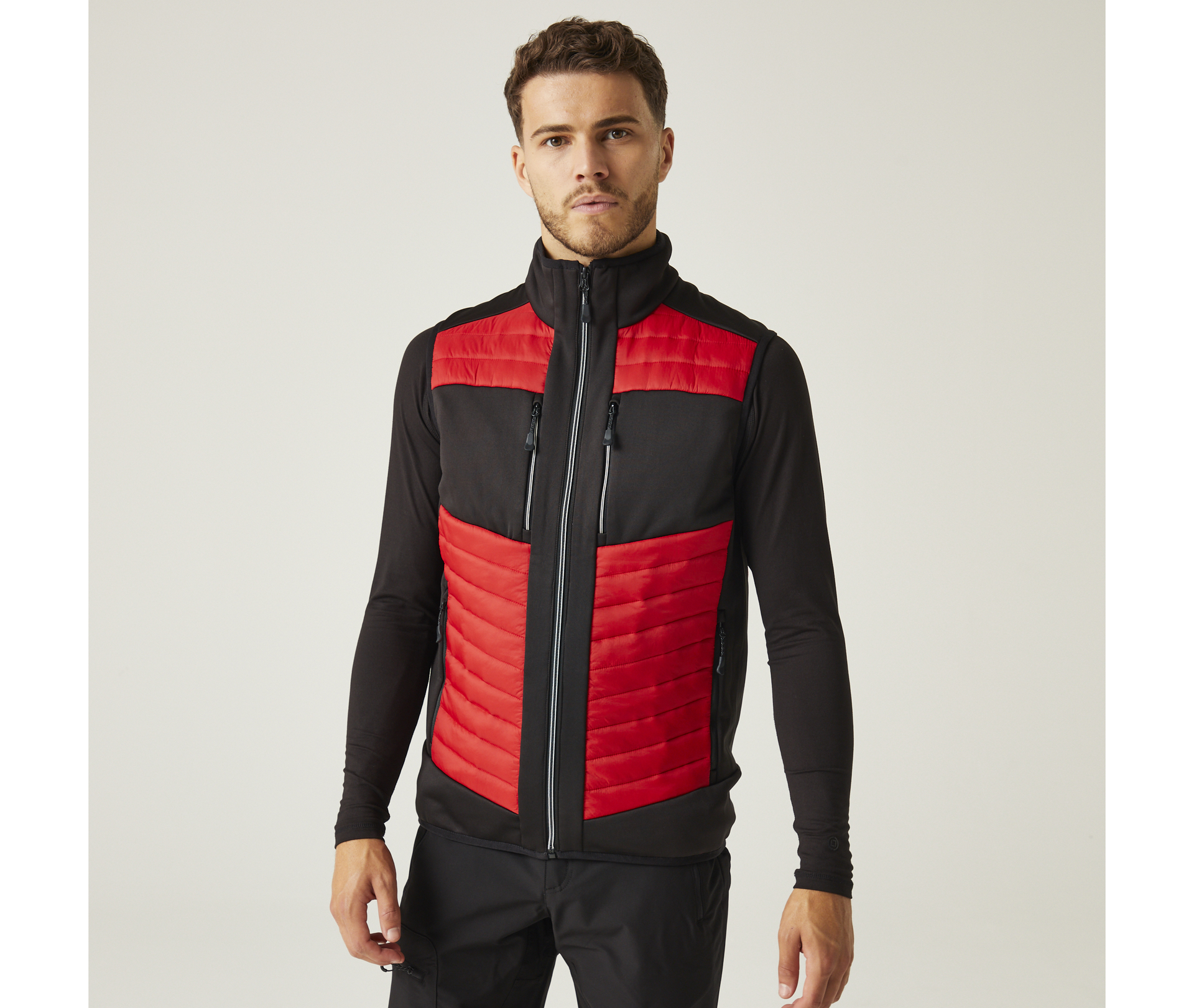 Bodywarmer bicolore extensible
