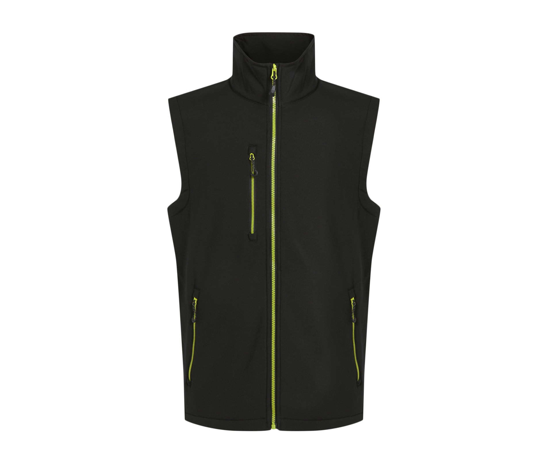 Bodywarmer Softshell 2 Couches - Black / Lime