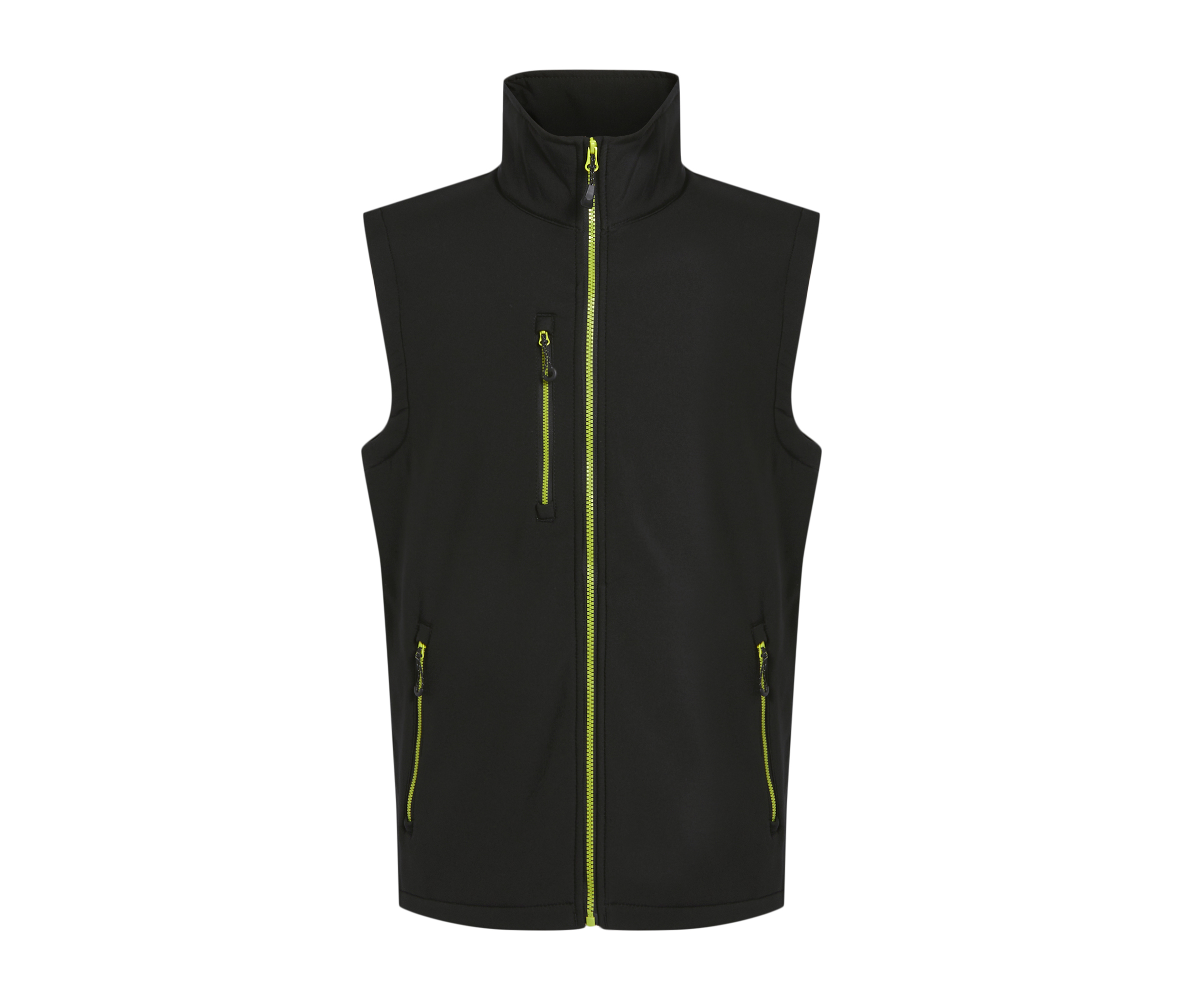 Bodywarmer Softshell 2 Couches - Black / Lime