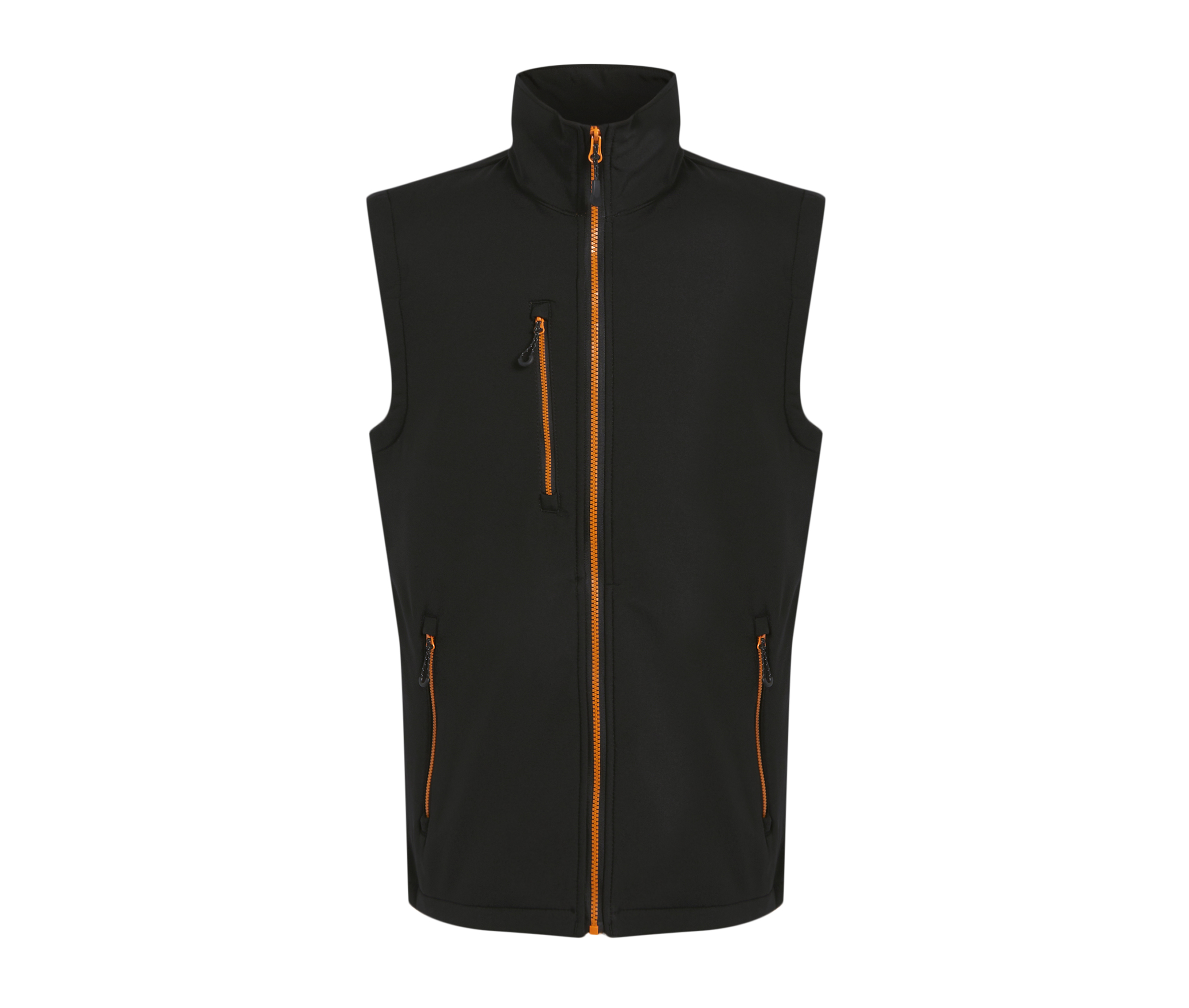 Bodywarmer Softshell 2 Couches - Black / Orange Pop
