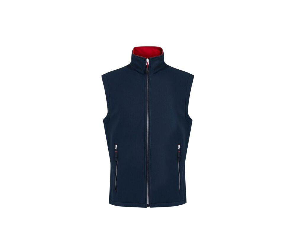 Bodywarmer Softshell 2 Couches - Navy / Classic Red