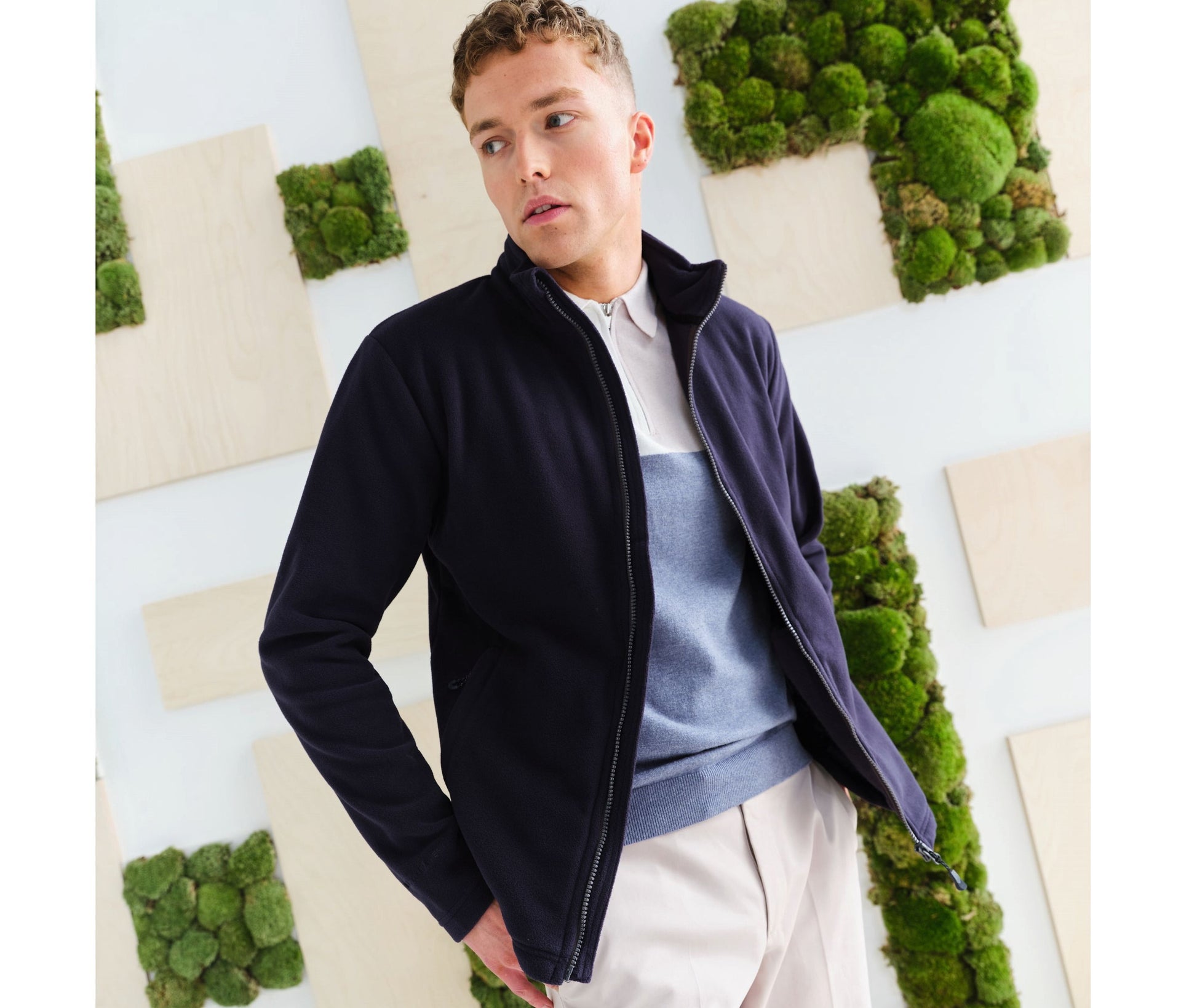 Veste micropolaire homme en polyester recyclé