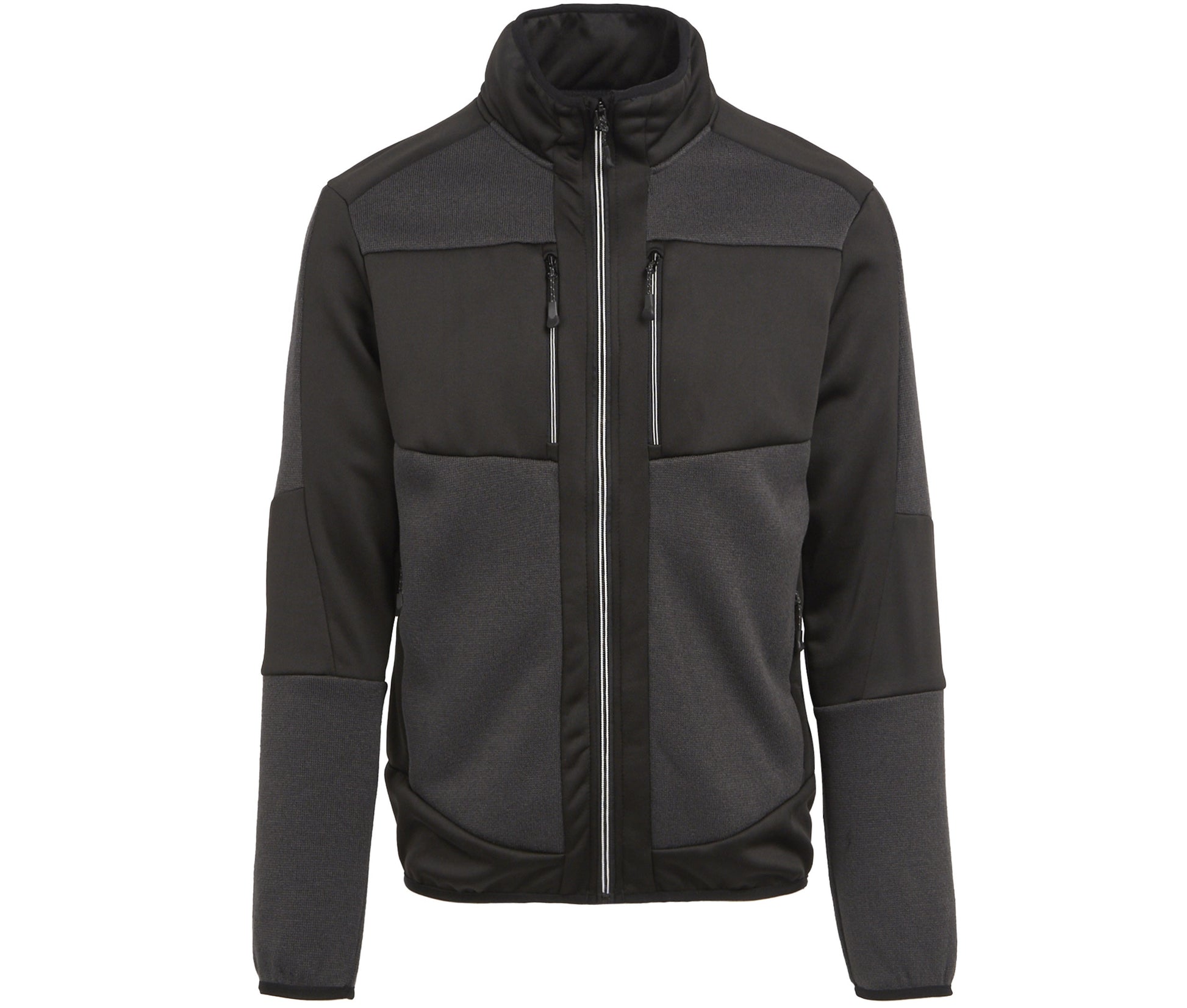 Polaire Chinée Effet Tricot - Ash / Black