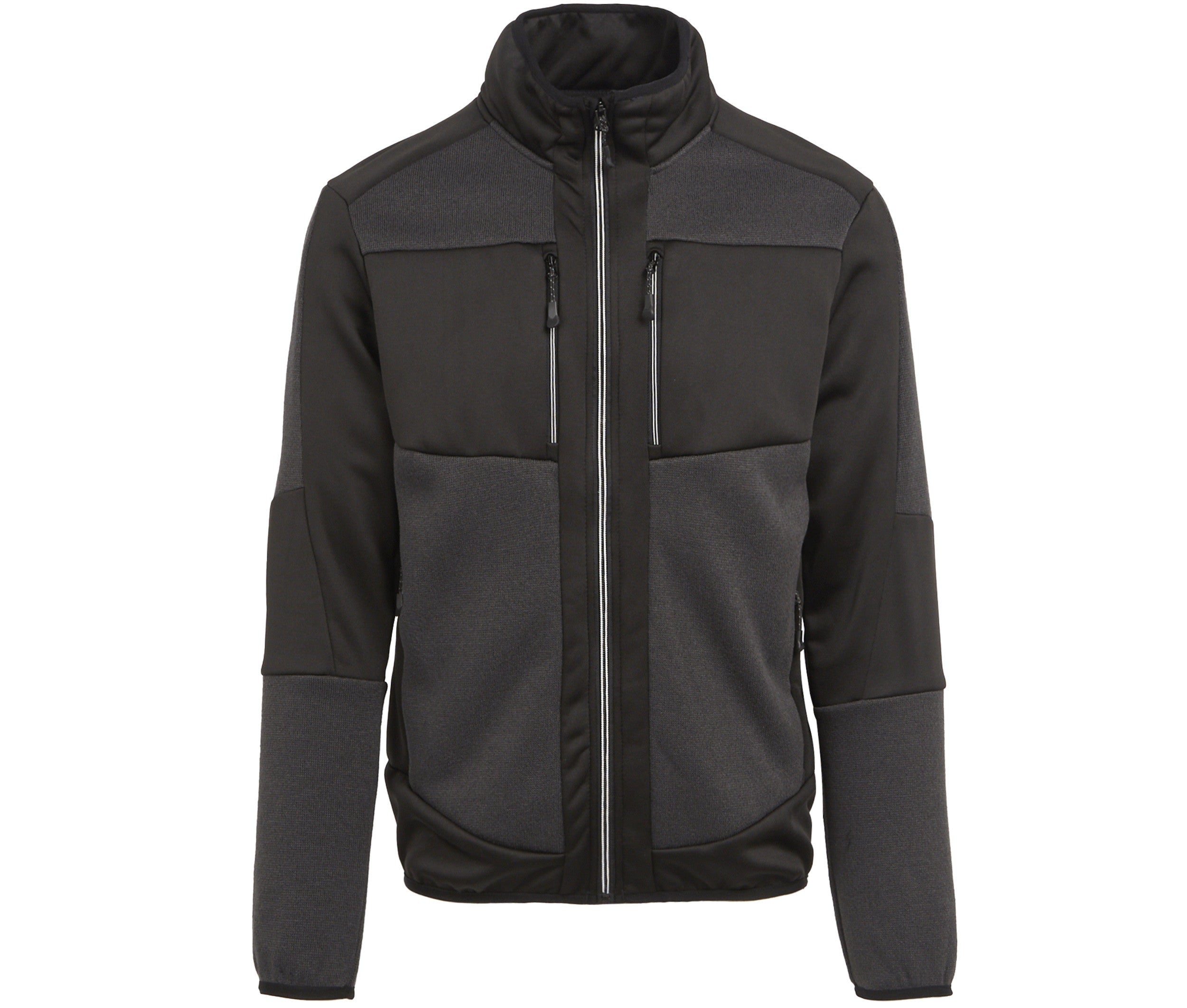 Polaire Chinée Effet Tricot - Ash / Black