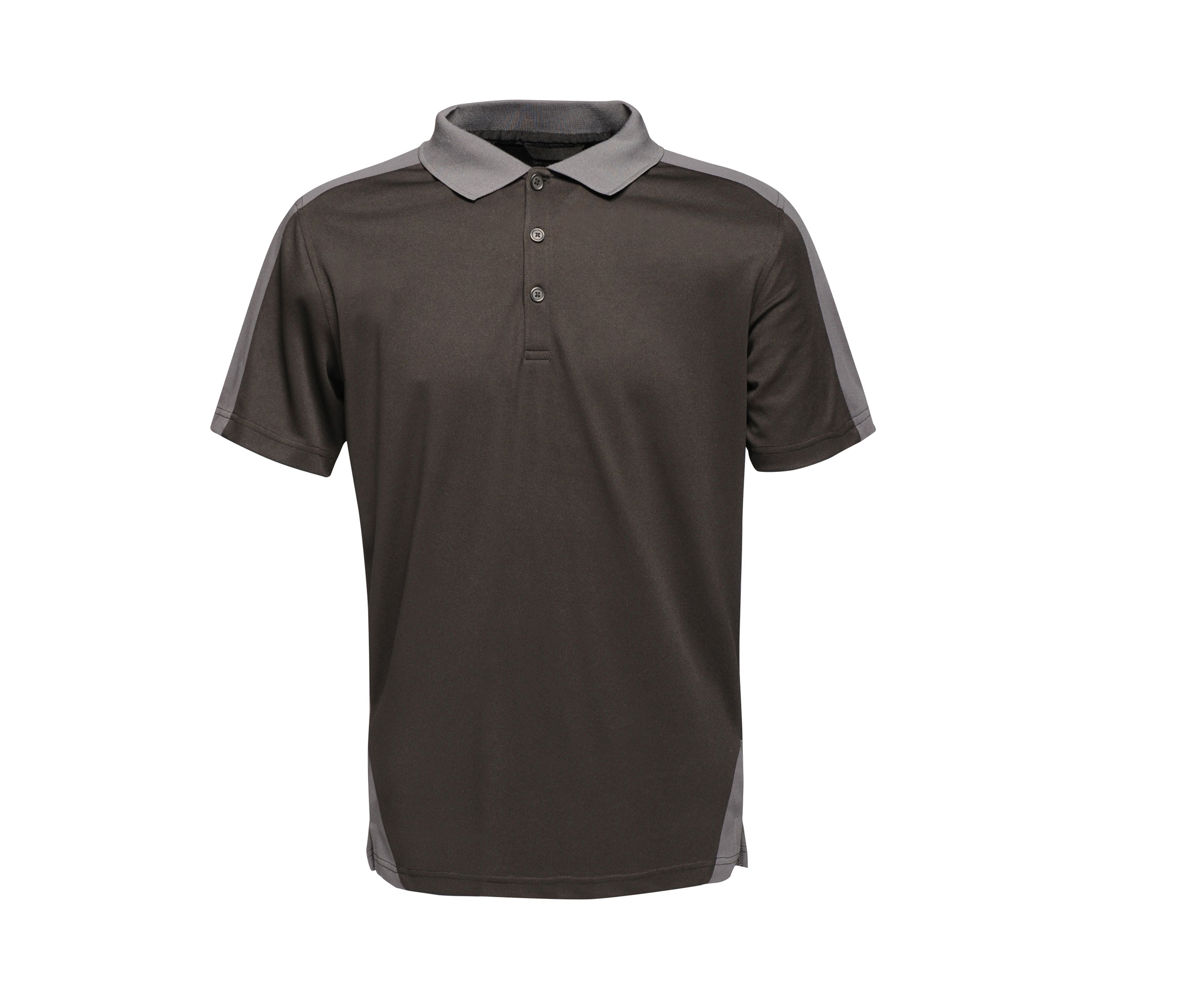 Polo Contrasté Coolweave - Black/seal Grey