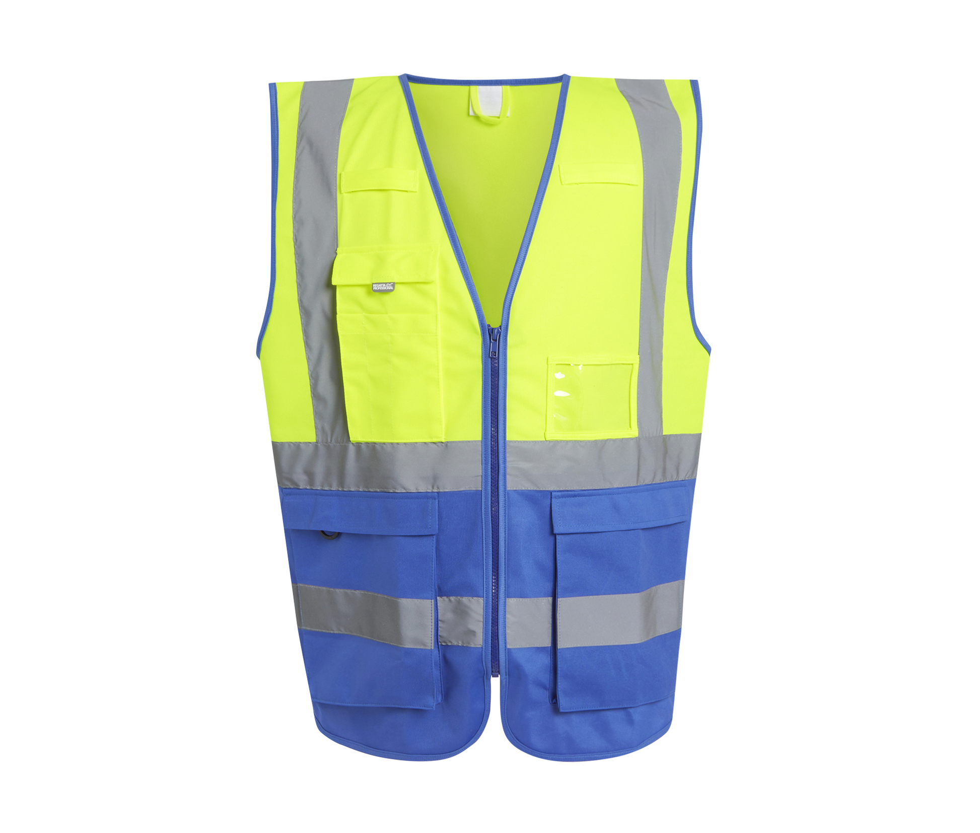 Gilet de Sécurité Multipoches - Yellow / Royal Blue