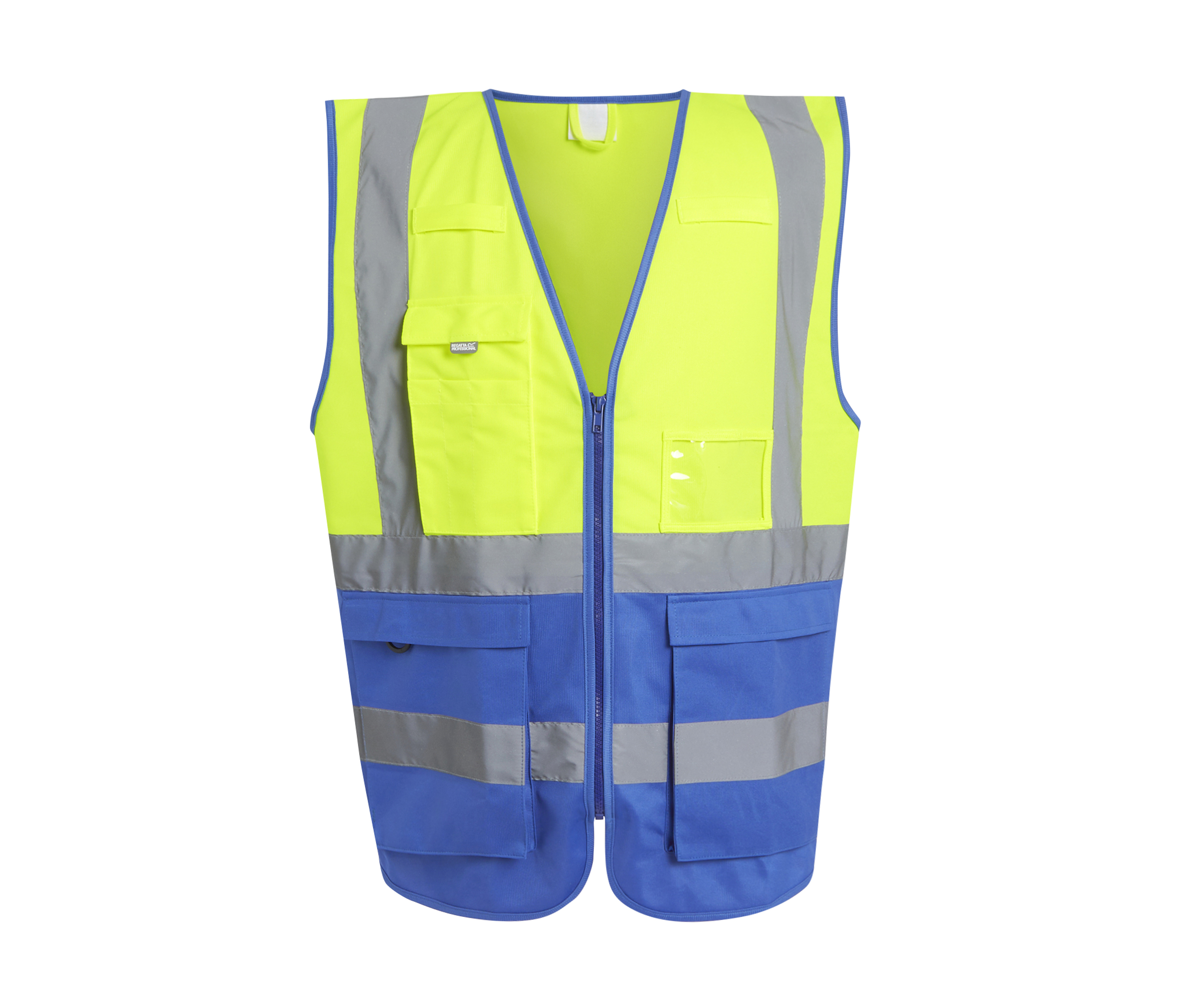 Gilet de Sécurité Multipoches - Yellow / Royal Blue