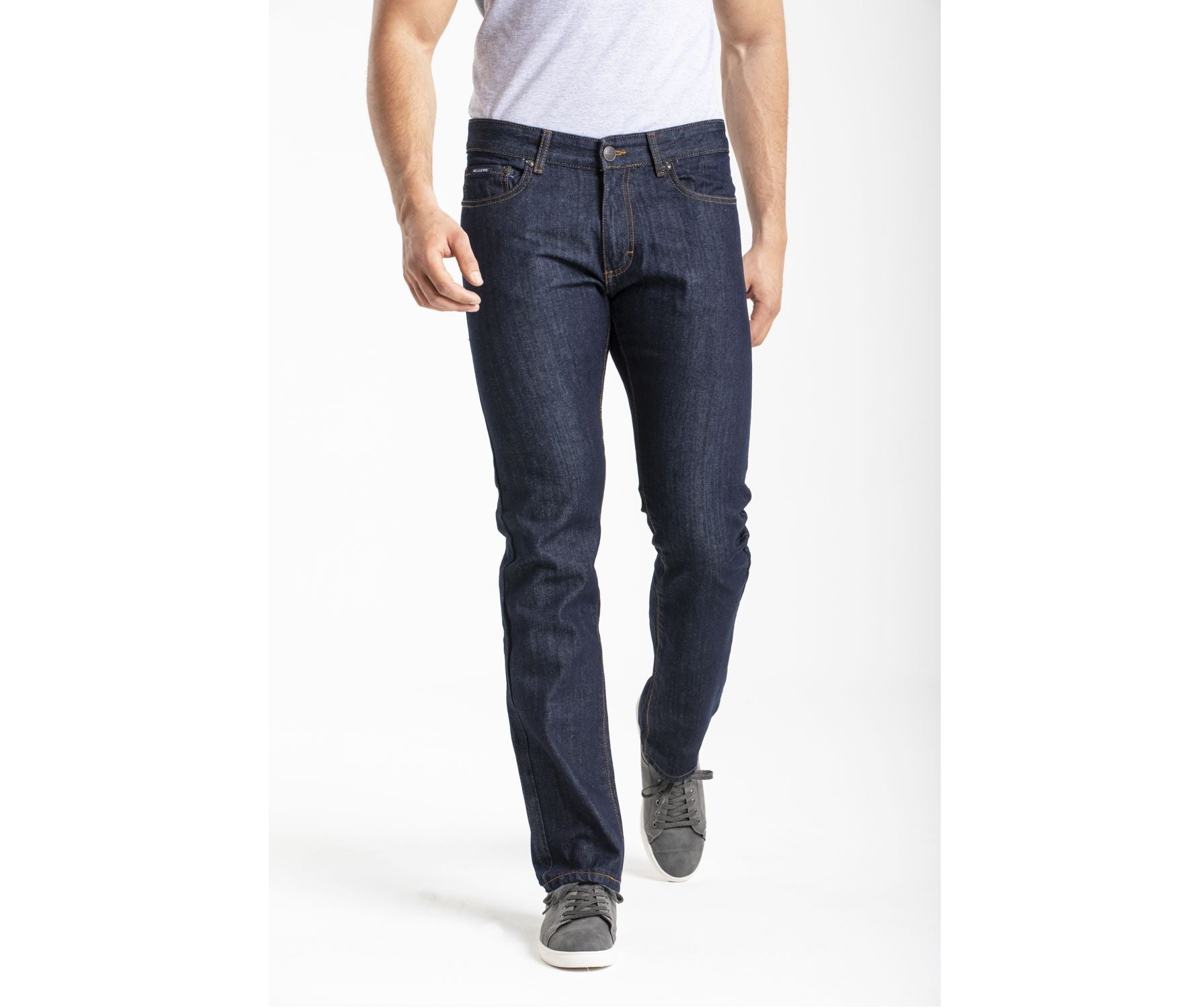 Jean Homme Coupe Droite Lavé - Blue