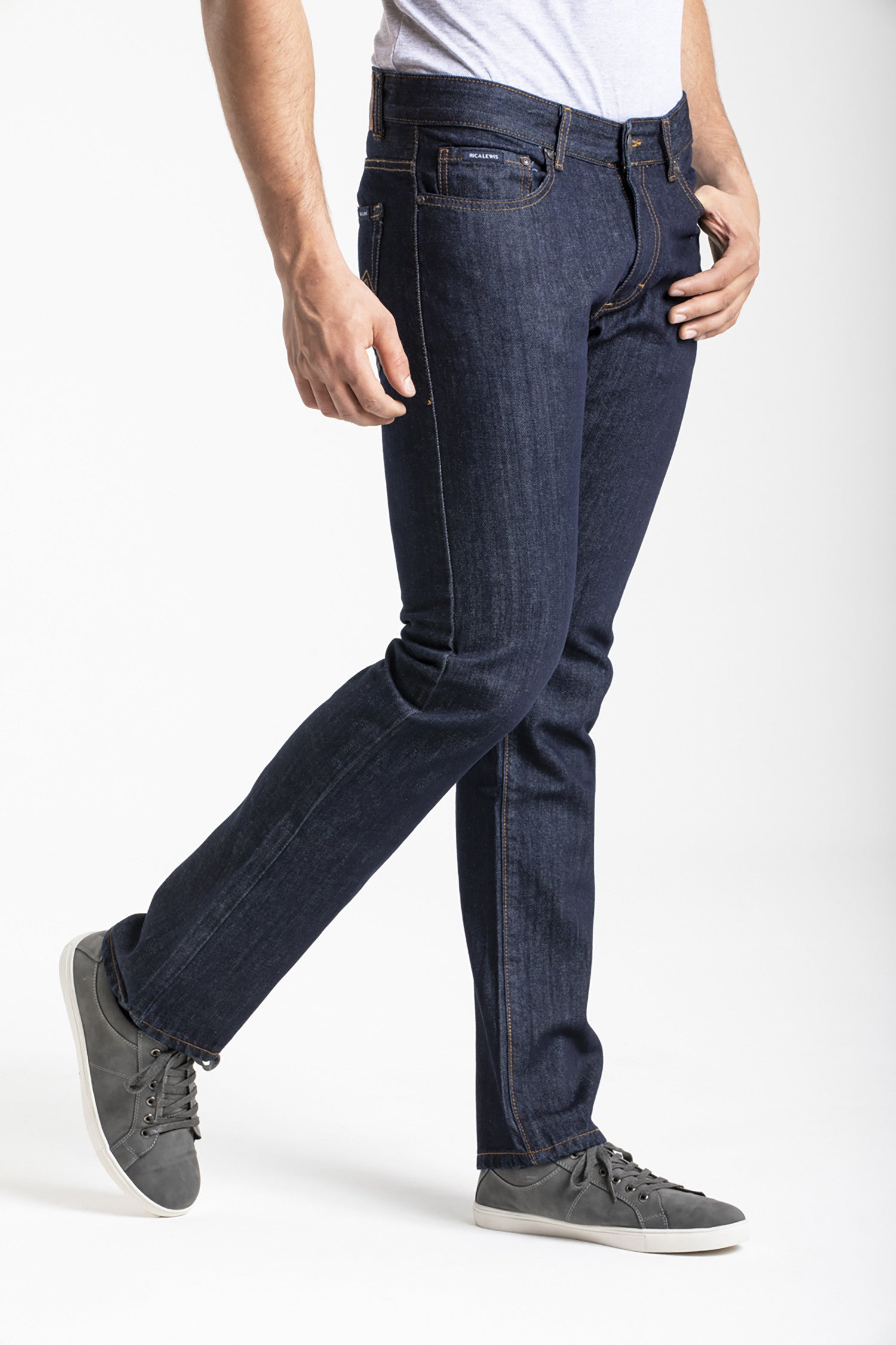 Jean Homme Coupe Droite Lavé - Blue