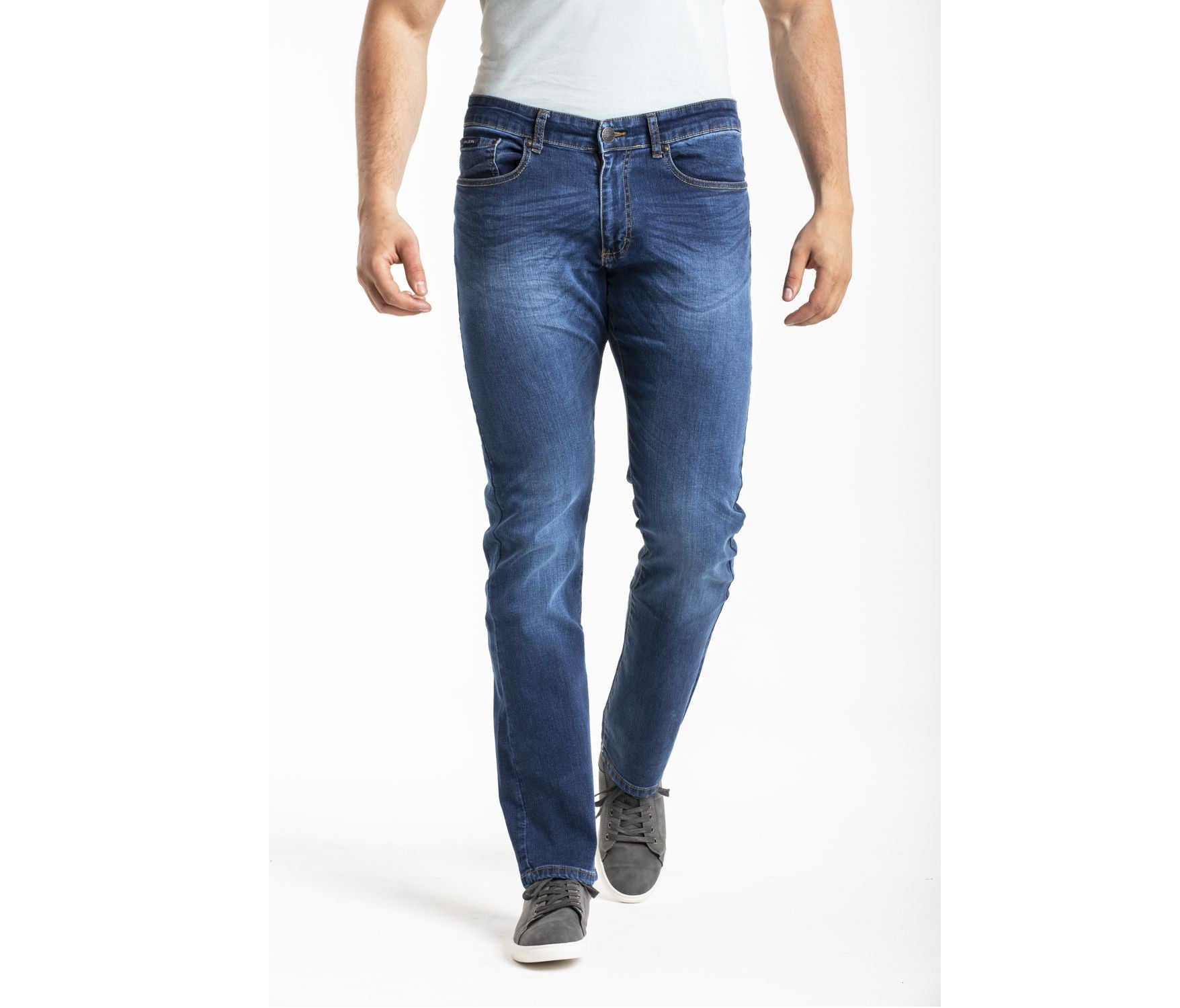 Jean Homme Droit Stretch Stone - Blue