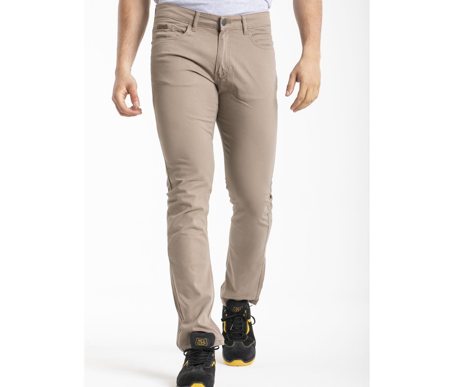 Jean Homme Ajusté Stretch - Beige