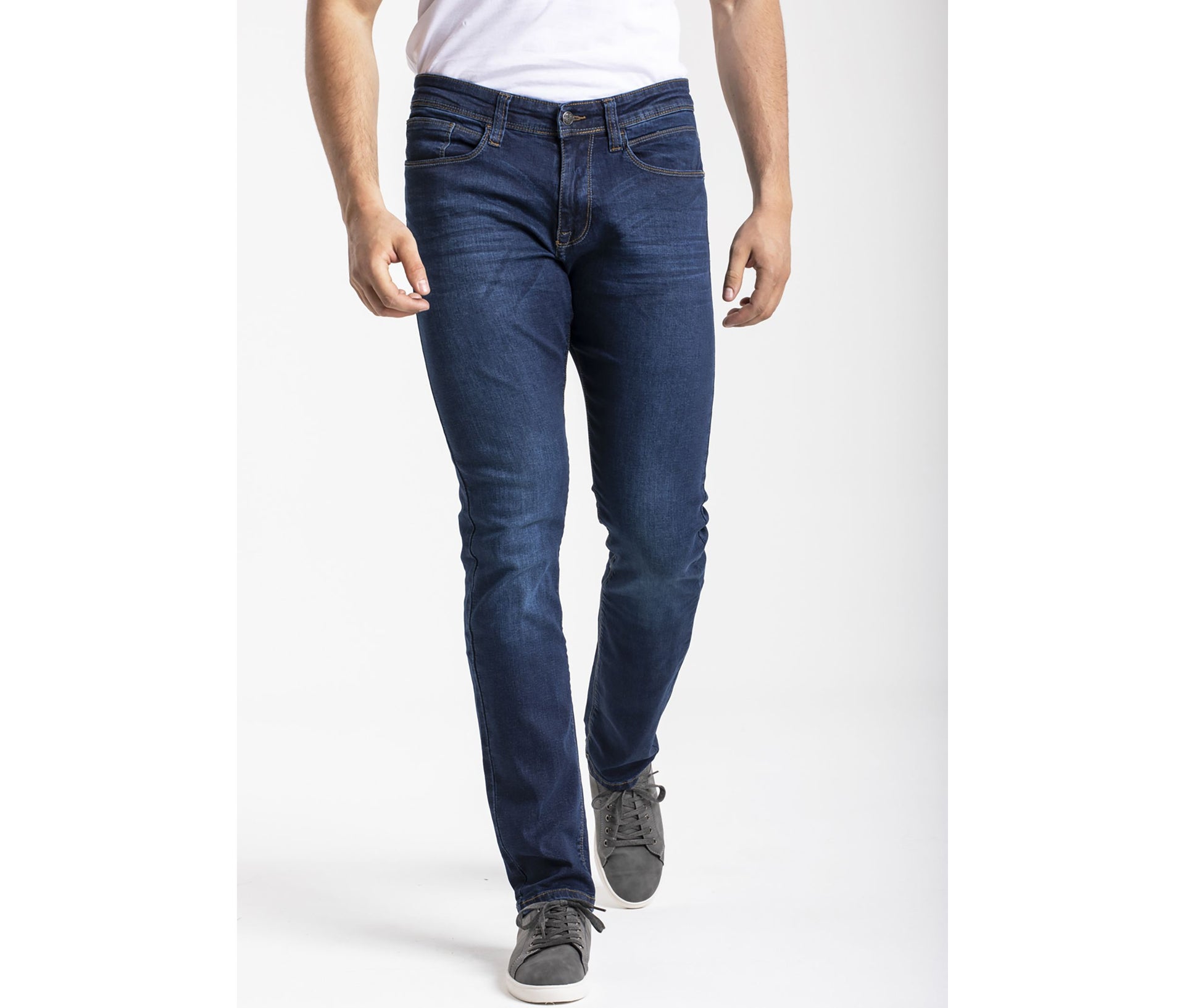 Jean homme ajusté stretch stone brossé