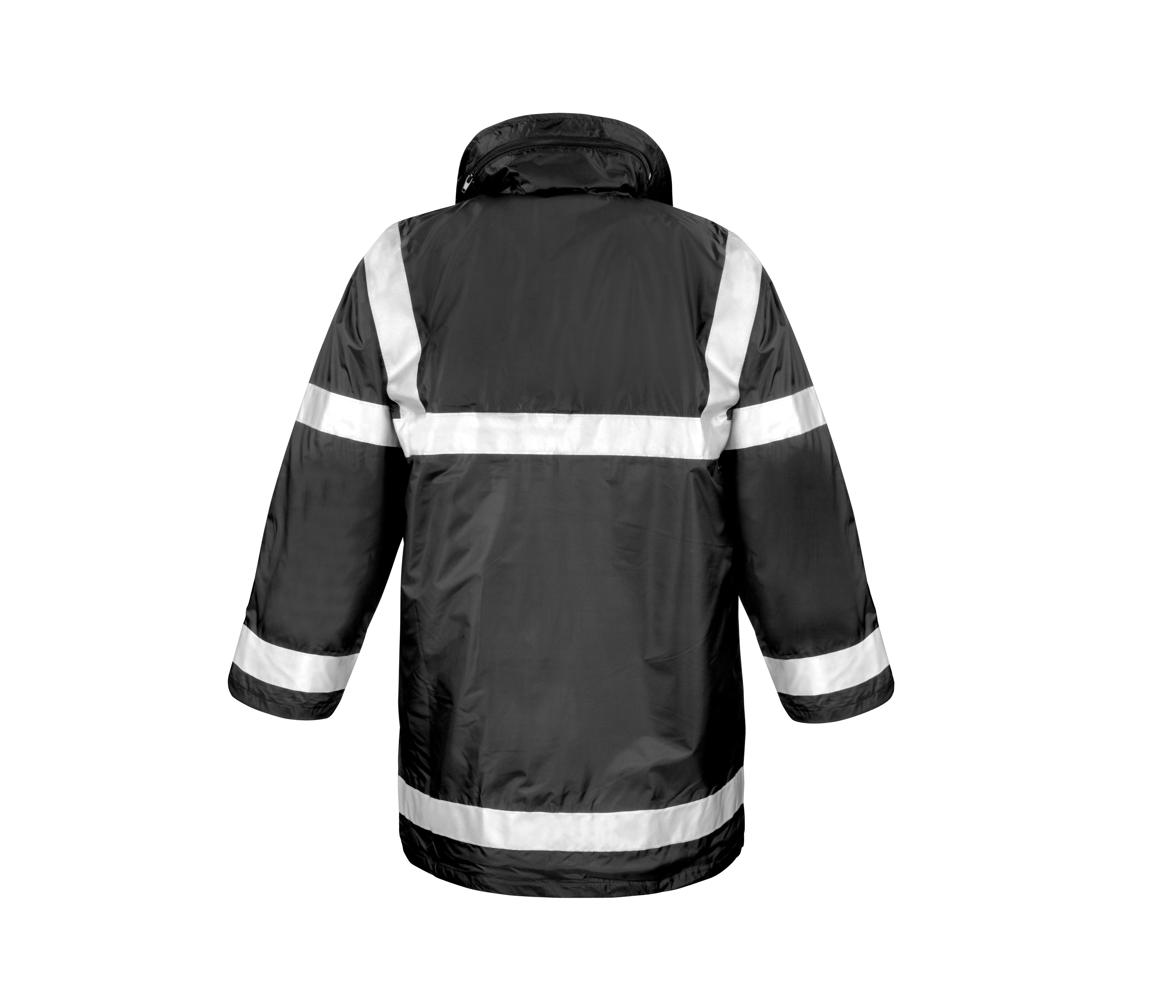 Parka Bandes Rétro Réfléchissantes - Black