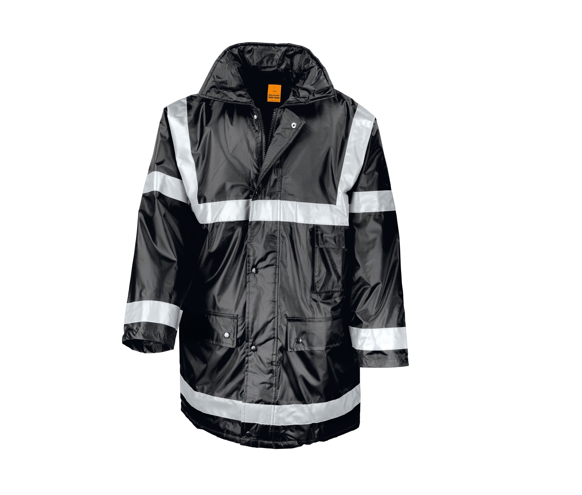 Parka Bandes Rétro Réfléchissantes - Black