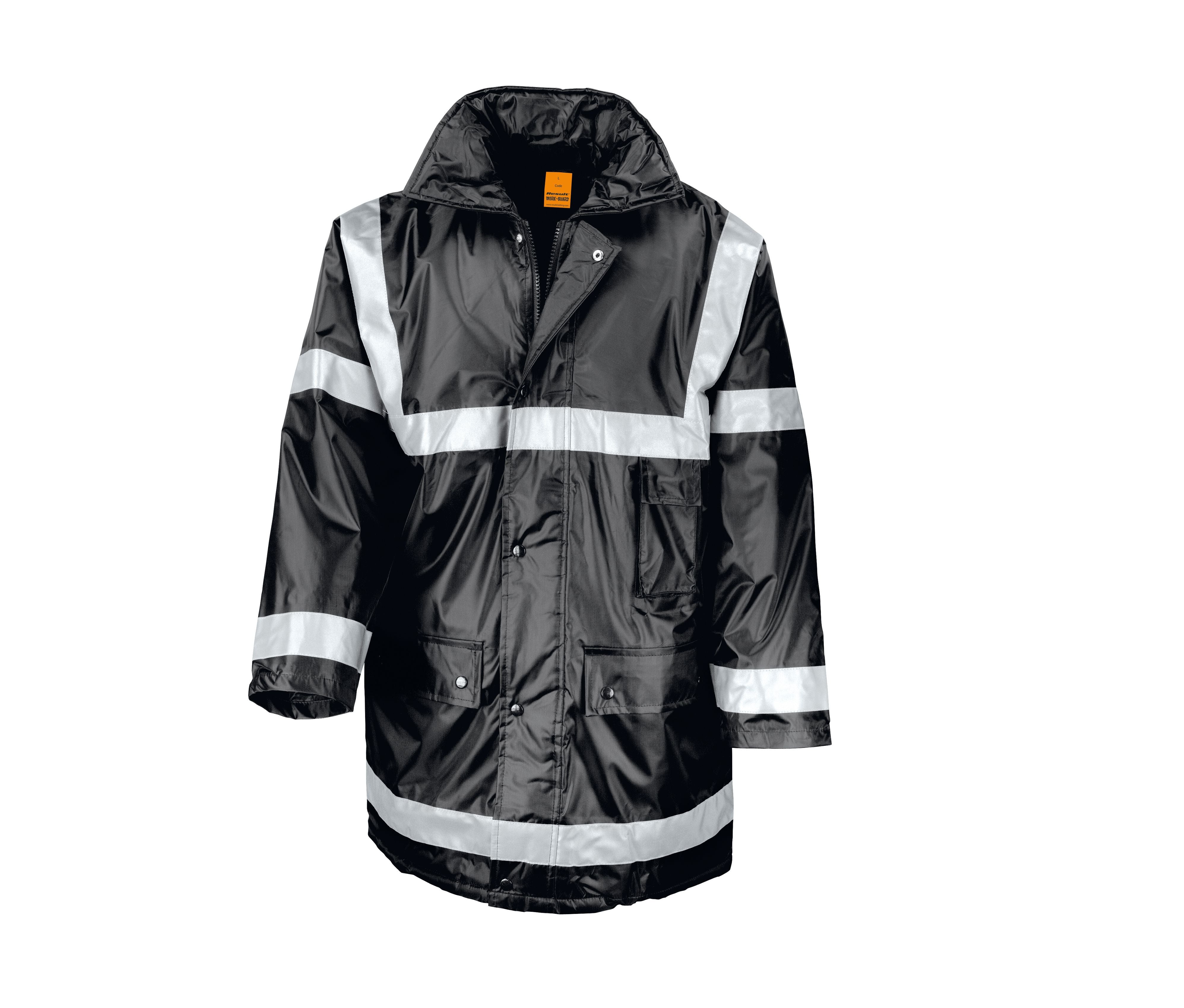 Parka Bandes Rétro Réfléchissantes - Black