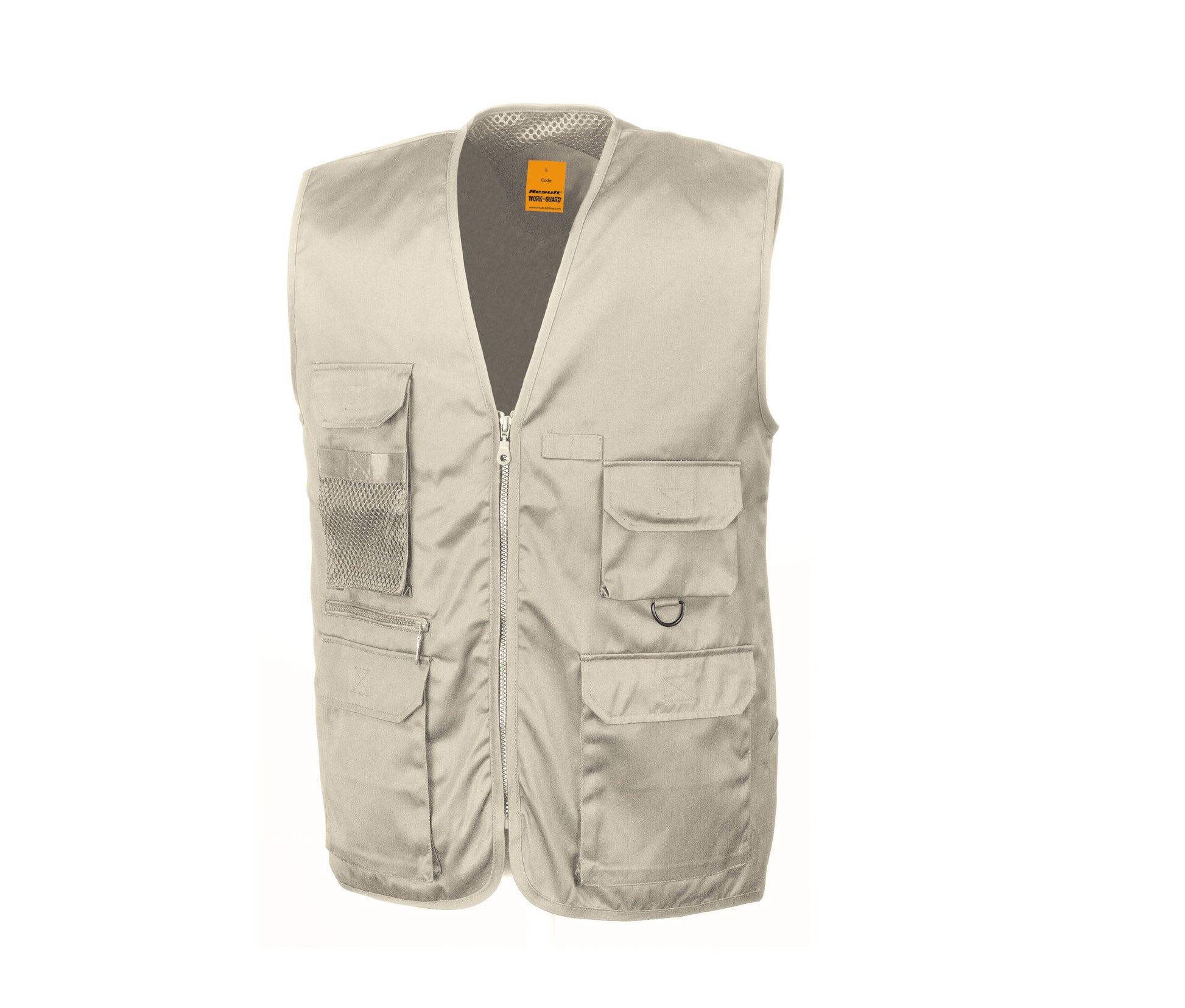 Gilet Reporter Multi-Poches Polycoton - Camel