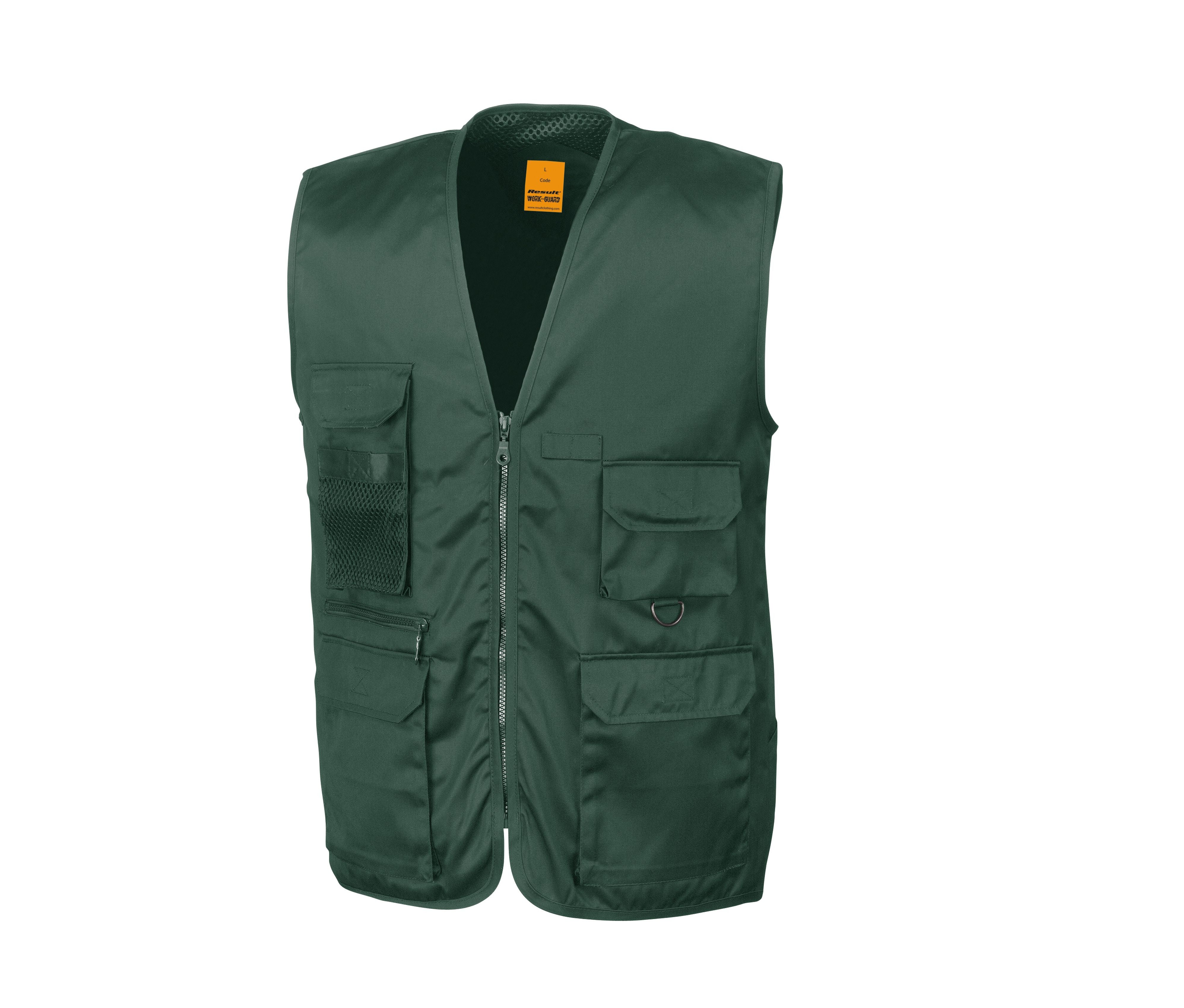Gilet Reporter Multi-Poches Polycoton - Lic Green
