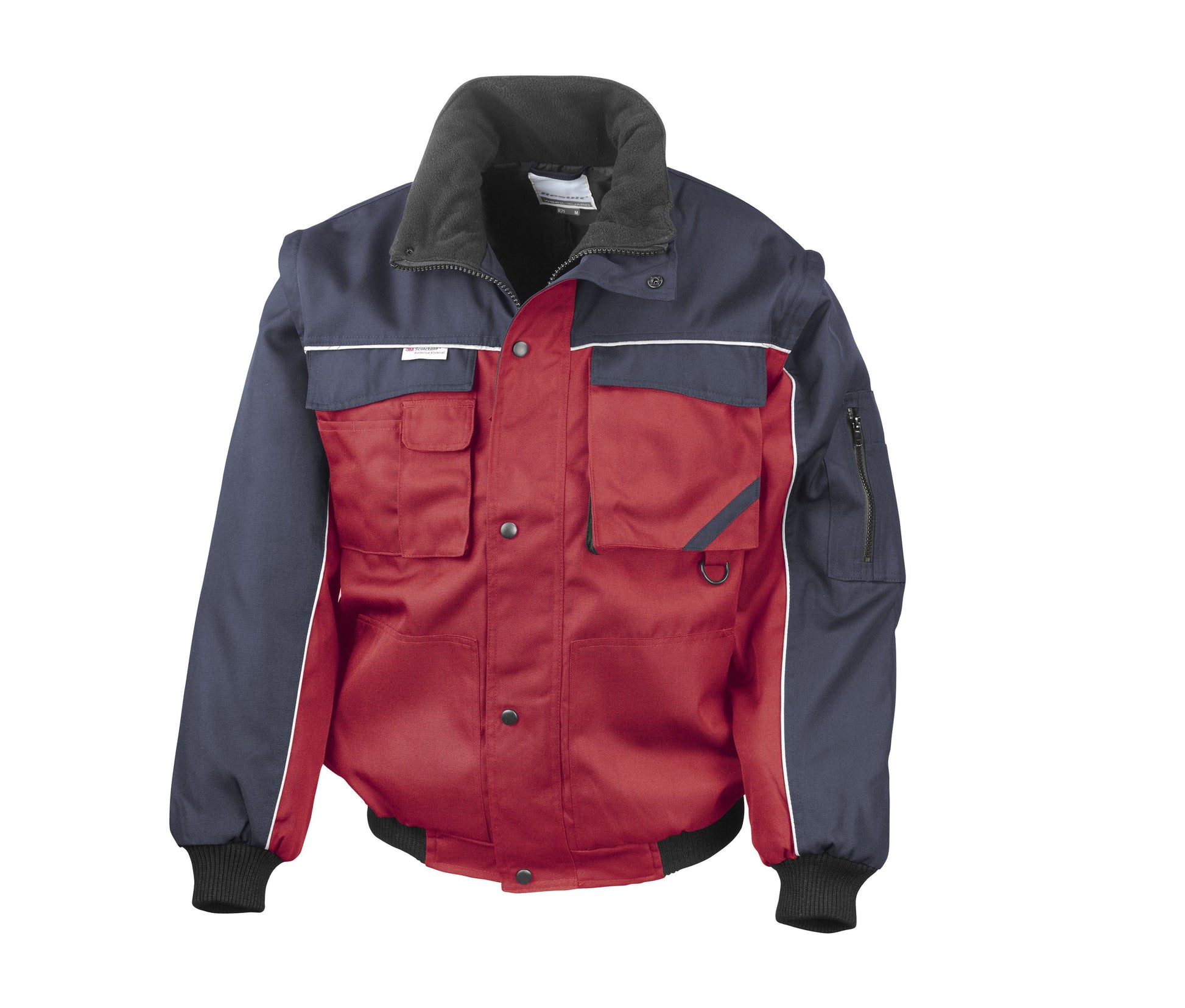 Blouson Manches Amovibles - Red/navy