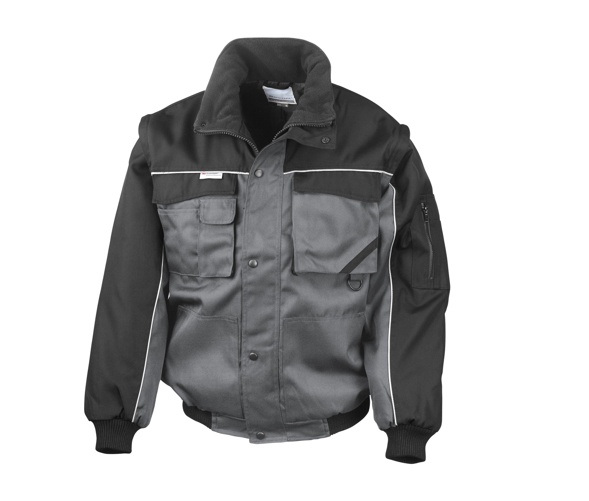 Blouson Manches Amovibles - Grey/black