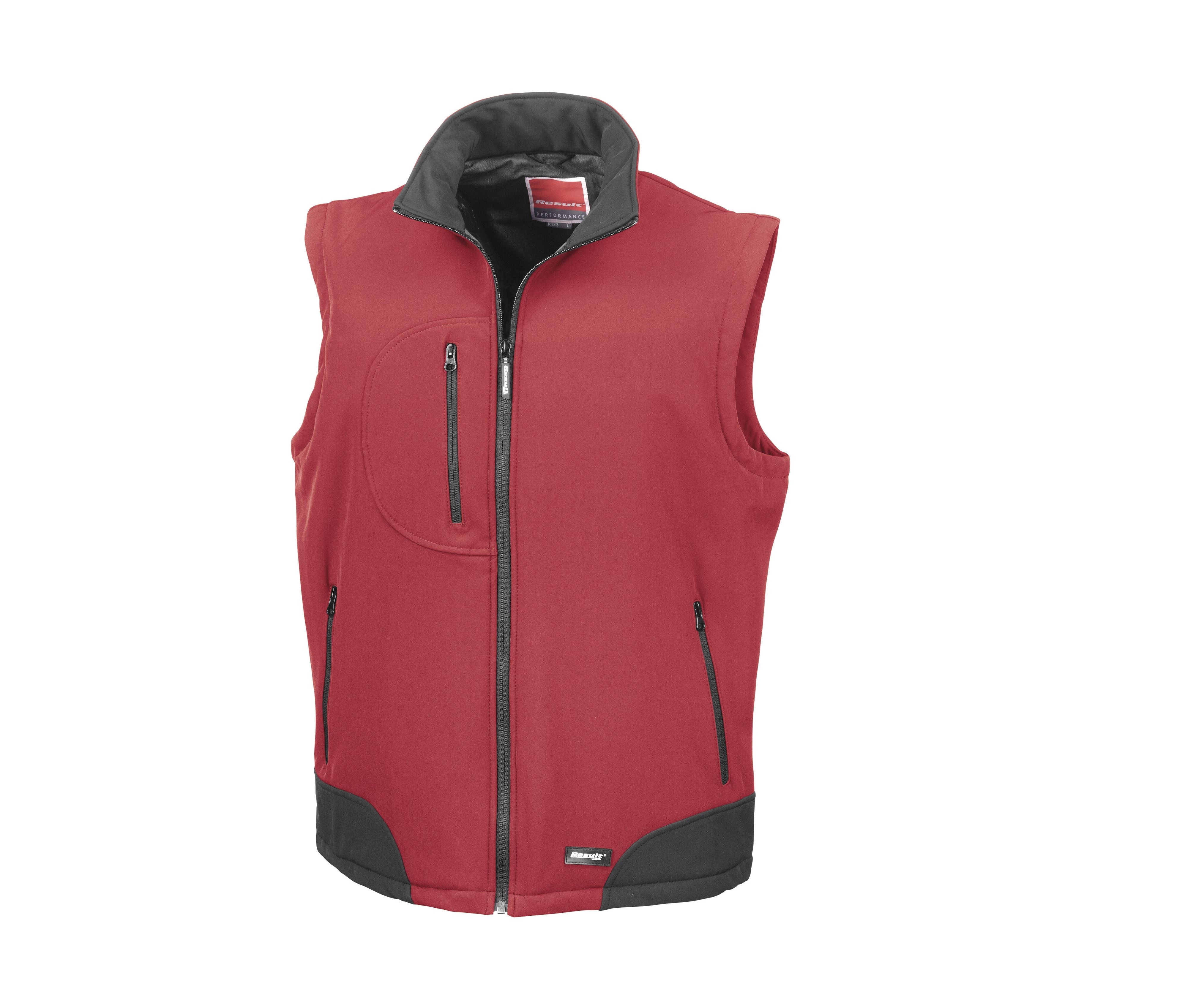 Bodywarmer Softshell - Red/black