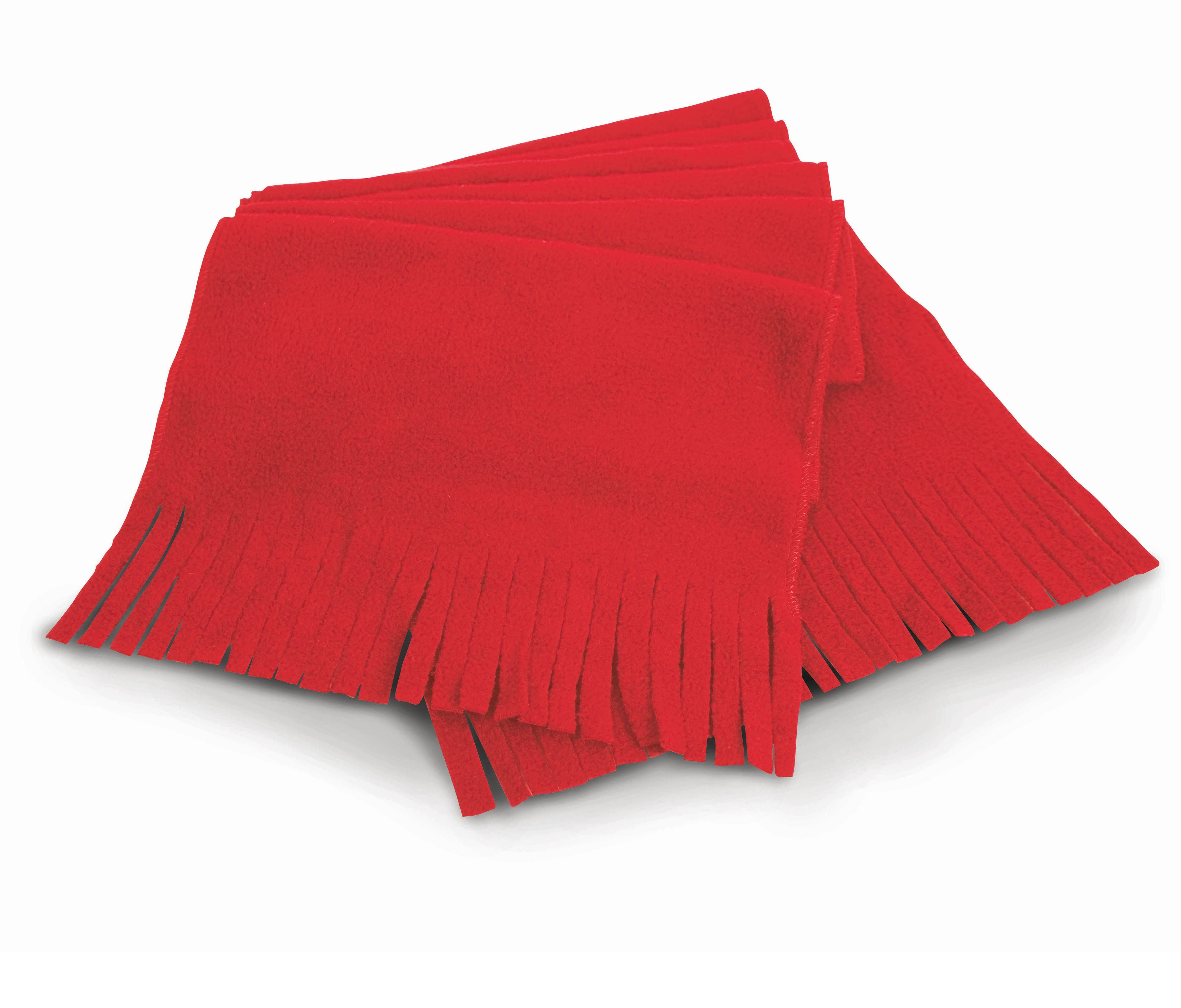 Écharpe Polaire Frangée - Red