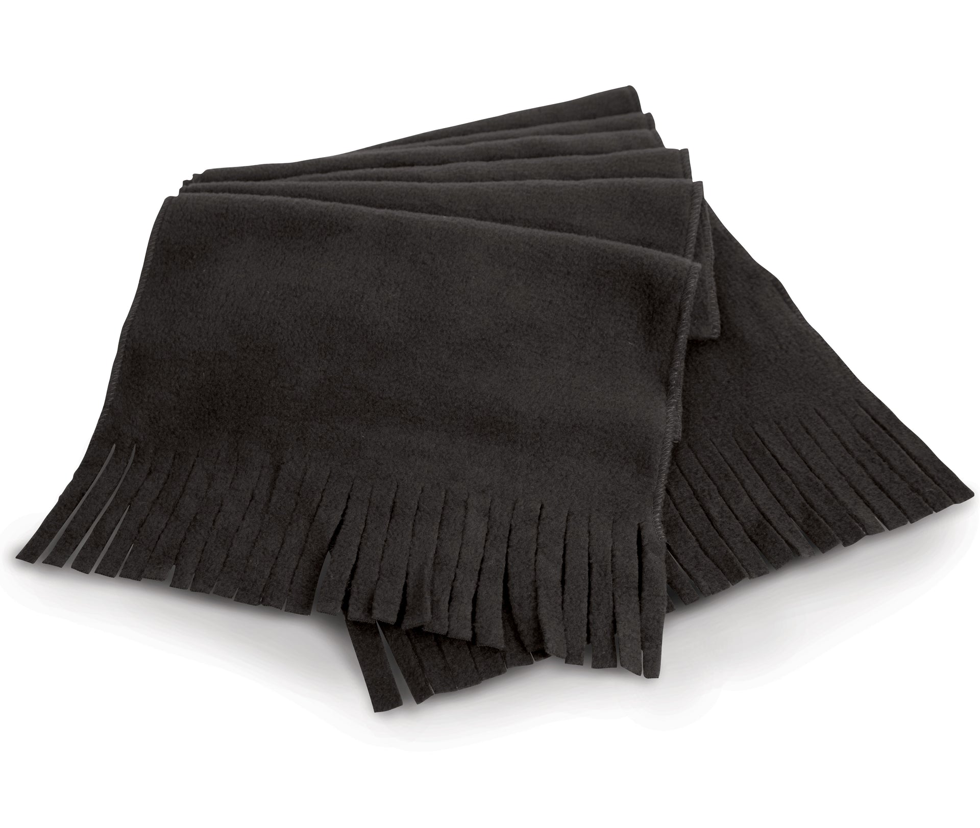 Écharpe Polaire Frangée - Black