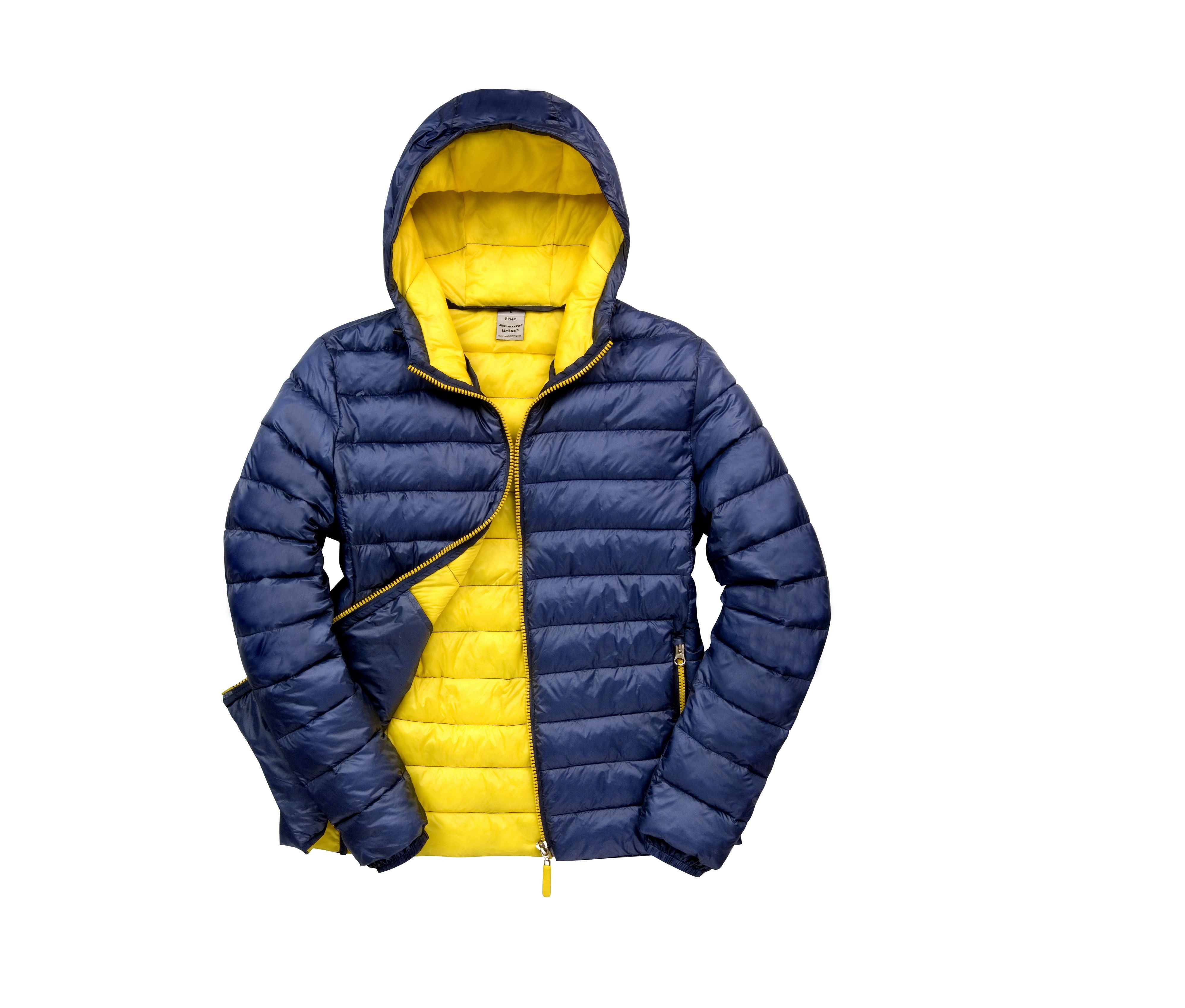 Doudoune Homme à Capuche - Navy/yellow