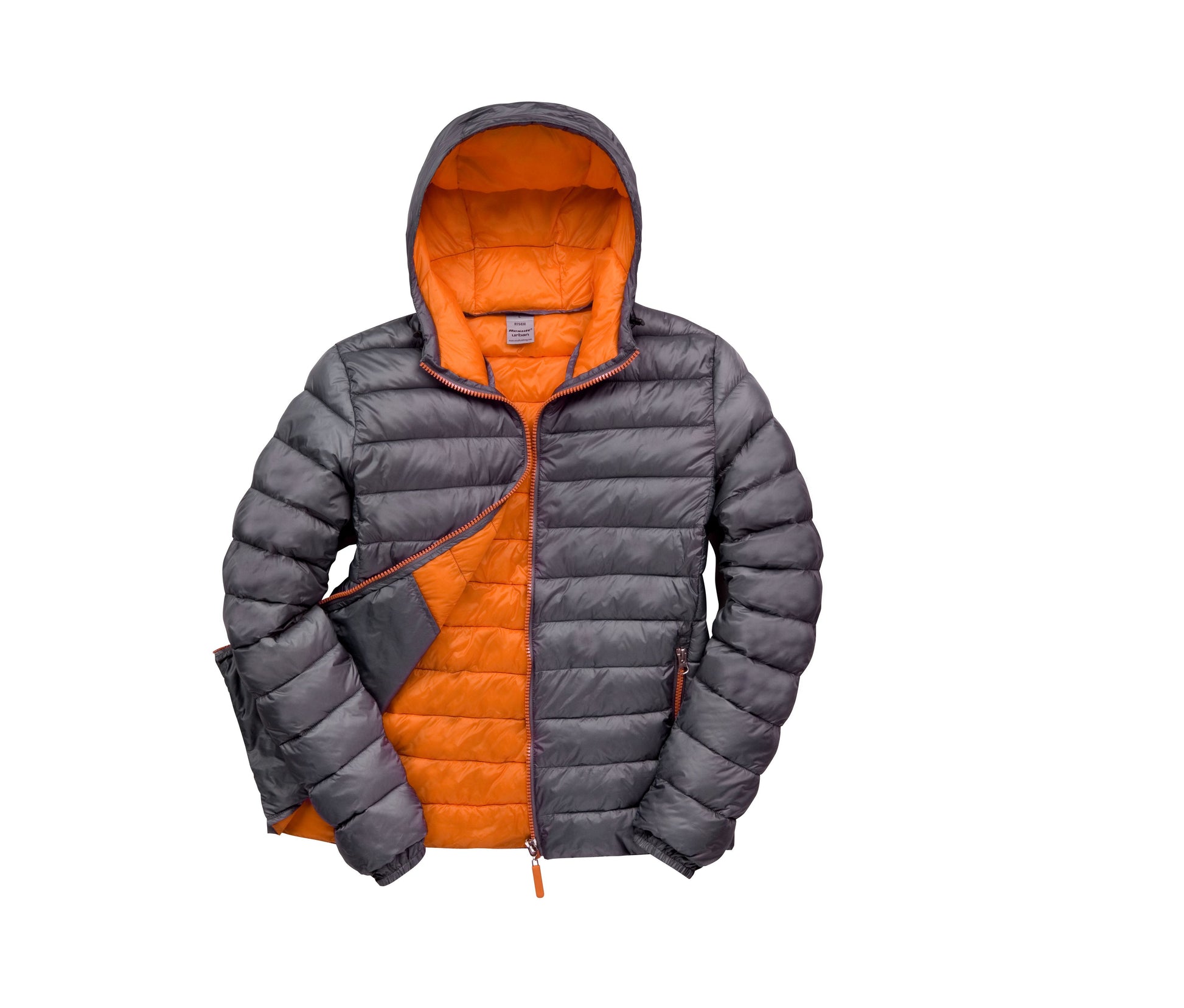 Doudoune Homme à Capuche - Grey/orange