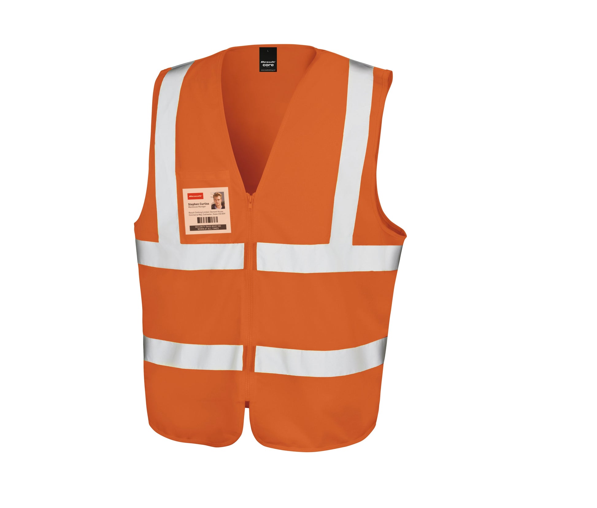 Gilet de Sécurité Zippé - Fluorescent Orange