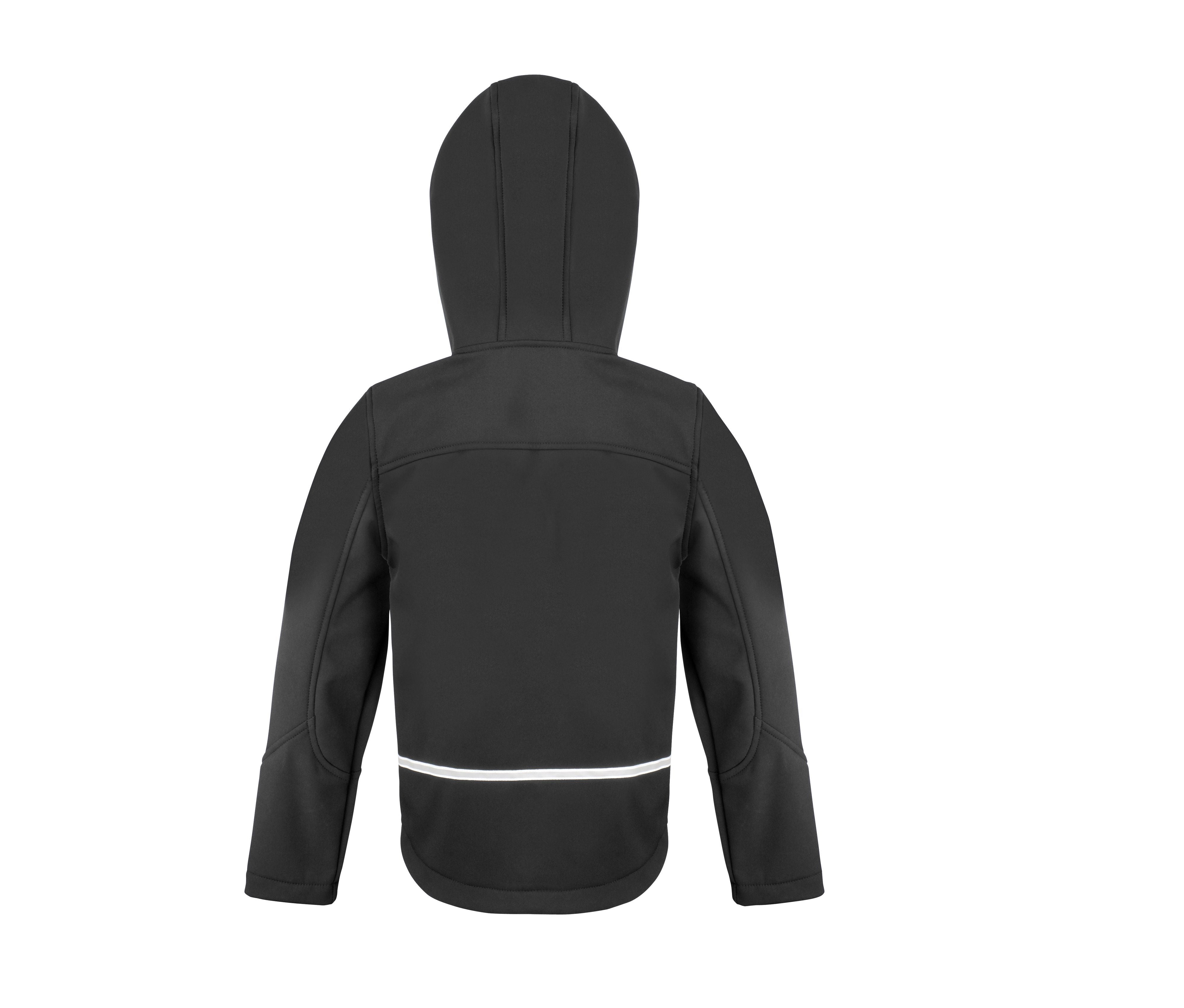 Softshell Capuche Enfant - Black/grey