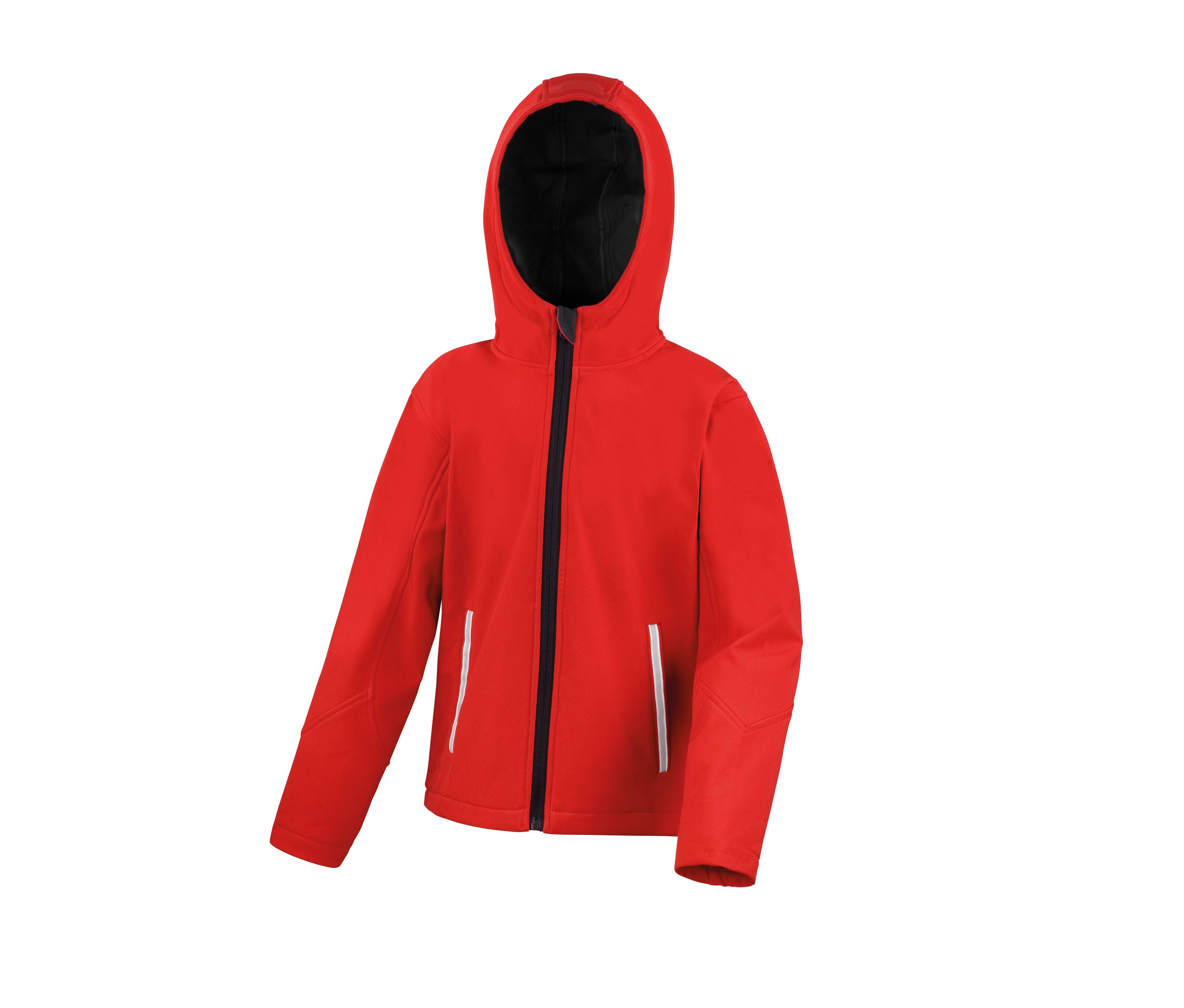 Softshell Capuche Enfant - Red/black