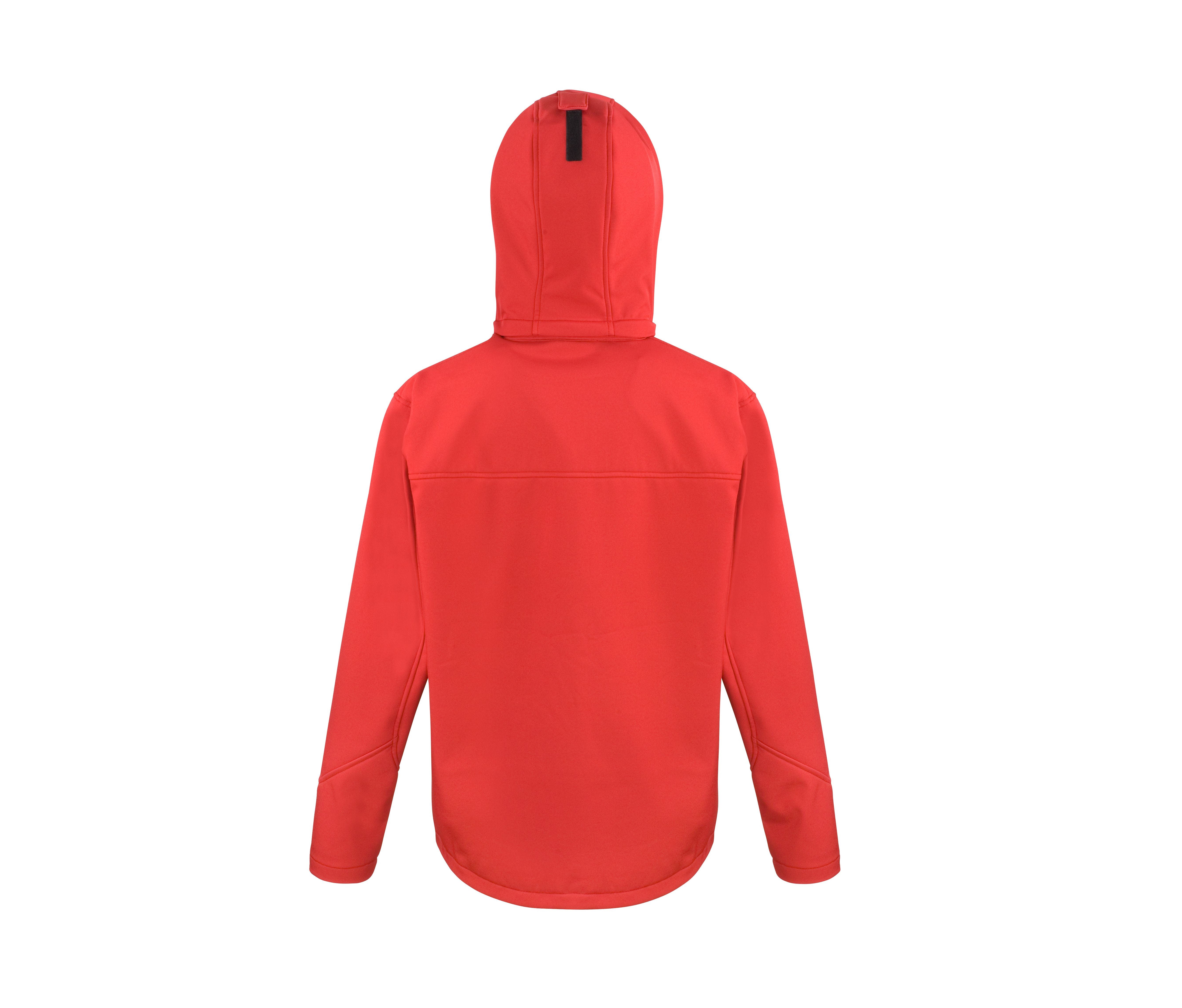 Veste Softshell Homme à Capuche - Red/black