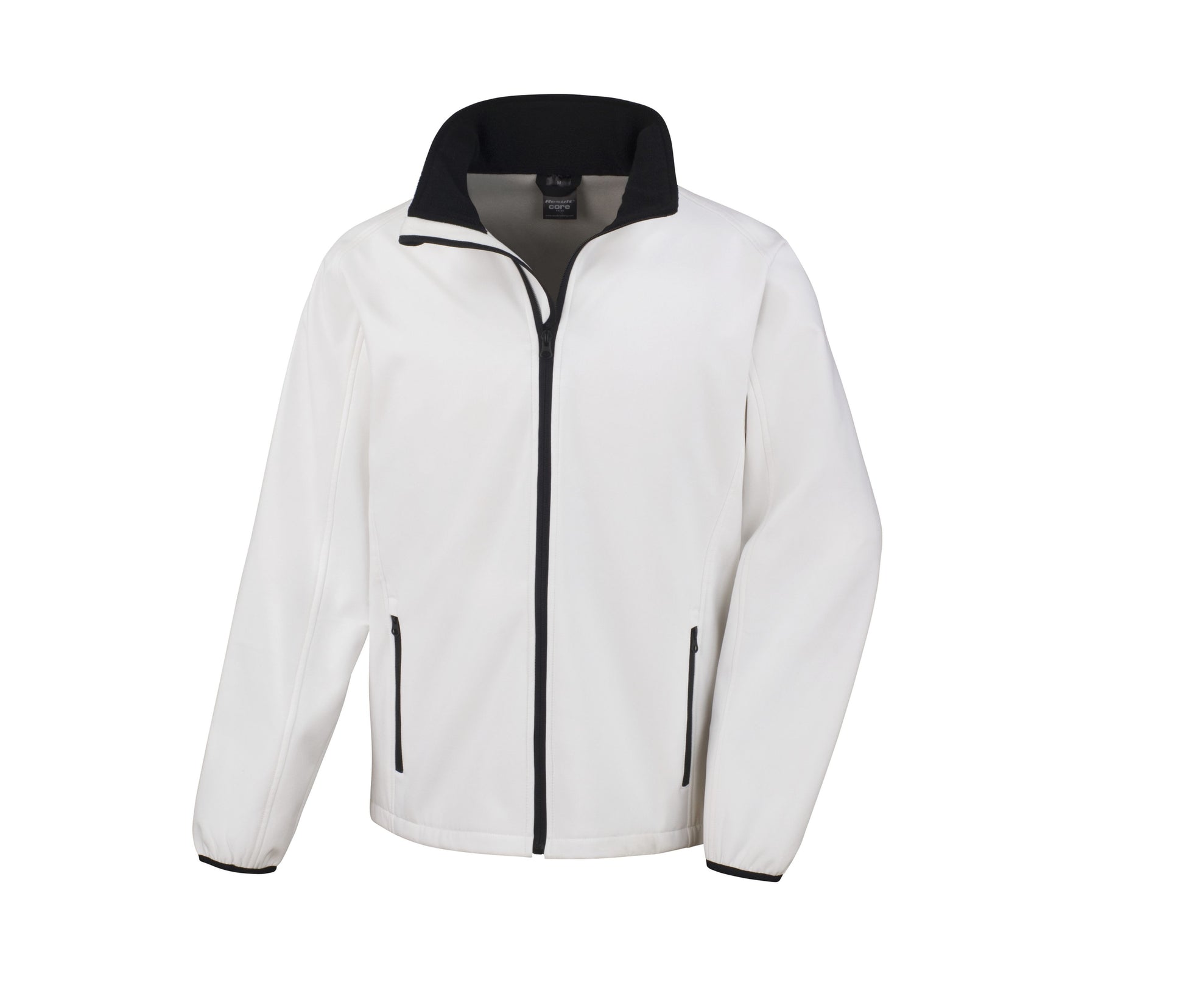 Veste Softshell Imprimable Homme - White/black