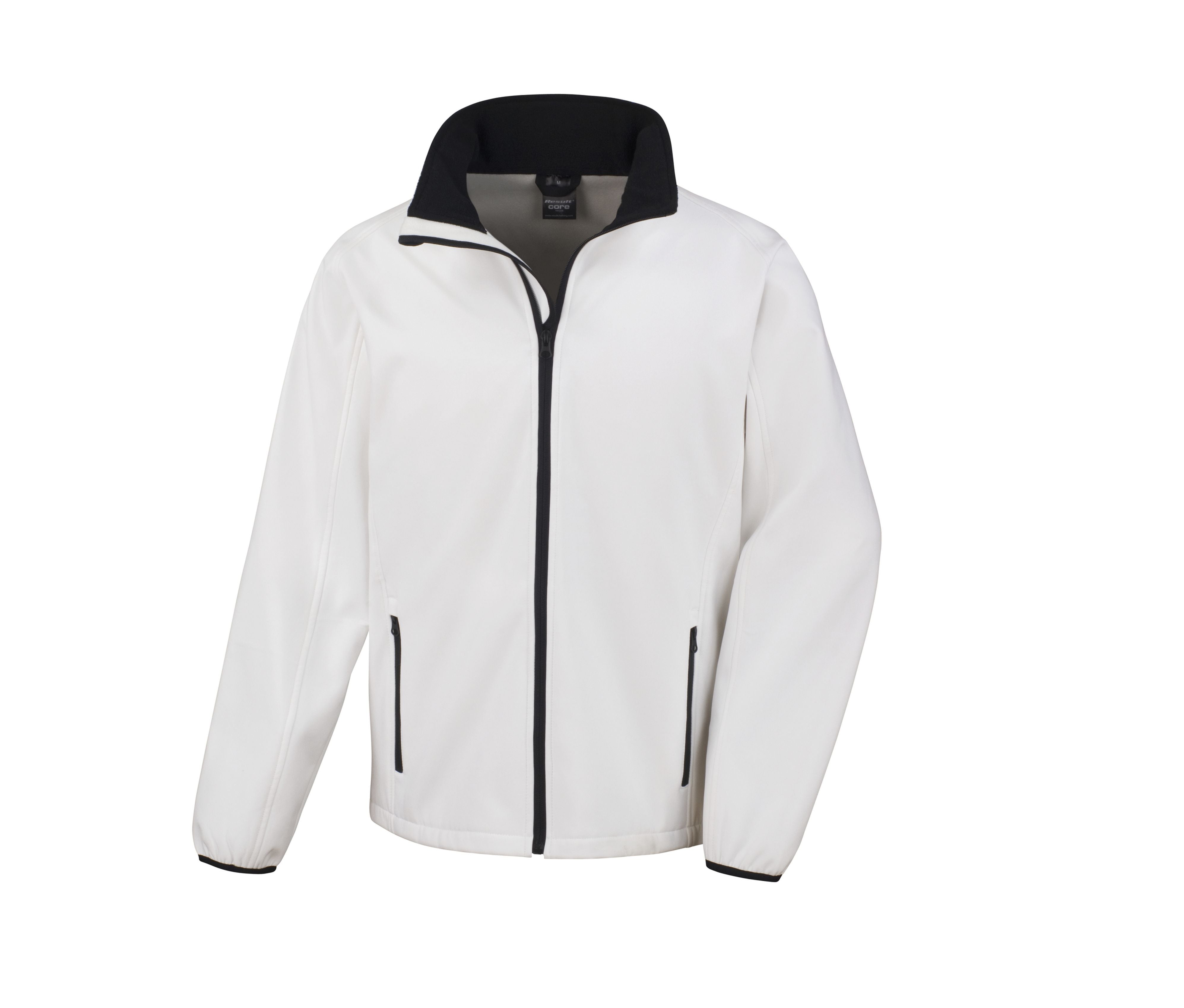 Veste Softshell Imprimable Homme - White/black