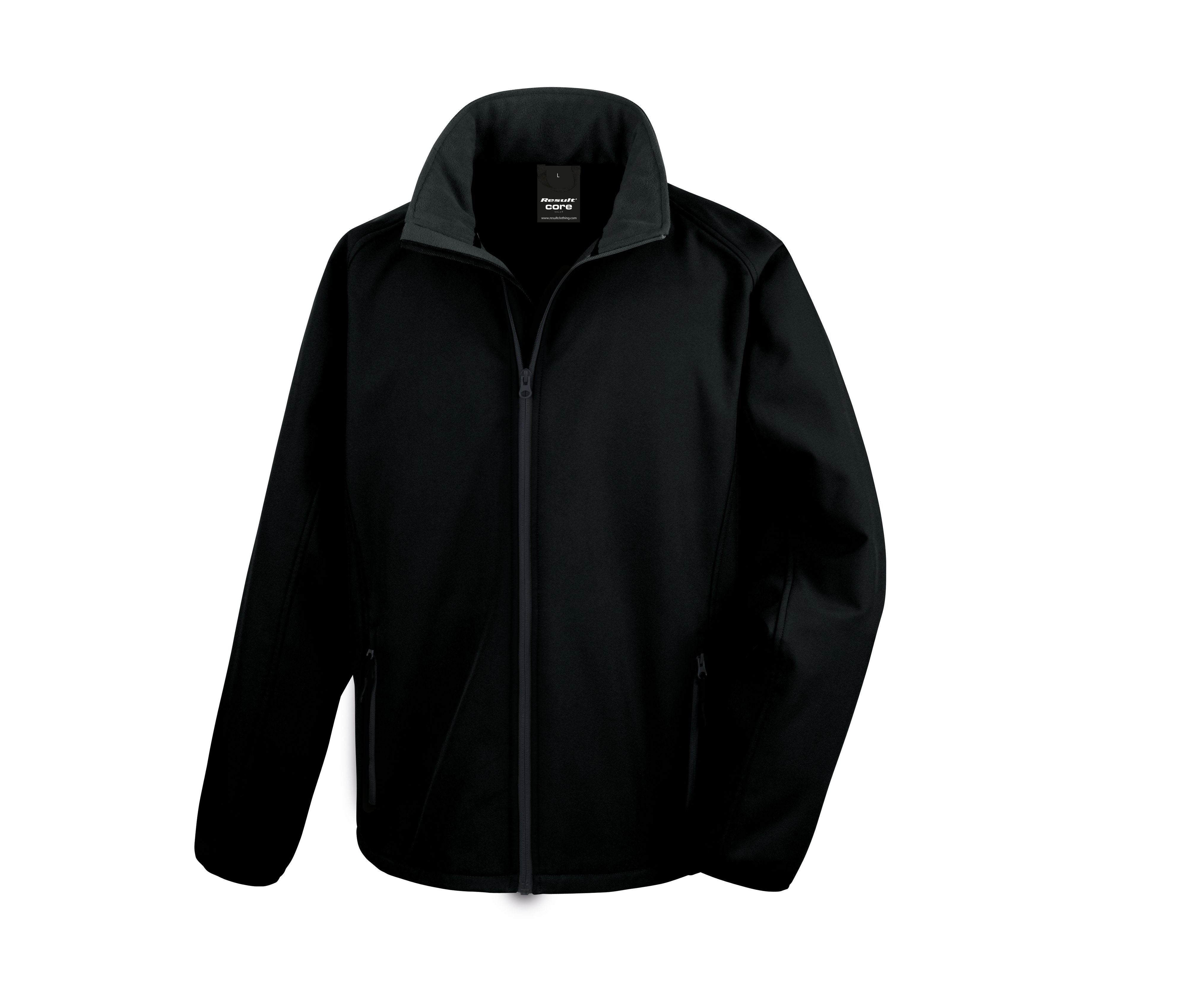 Veste Softshell Imprimable Homme - Black/black