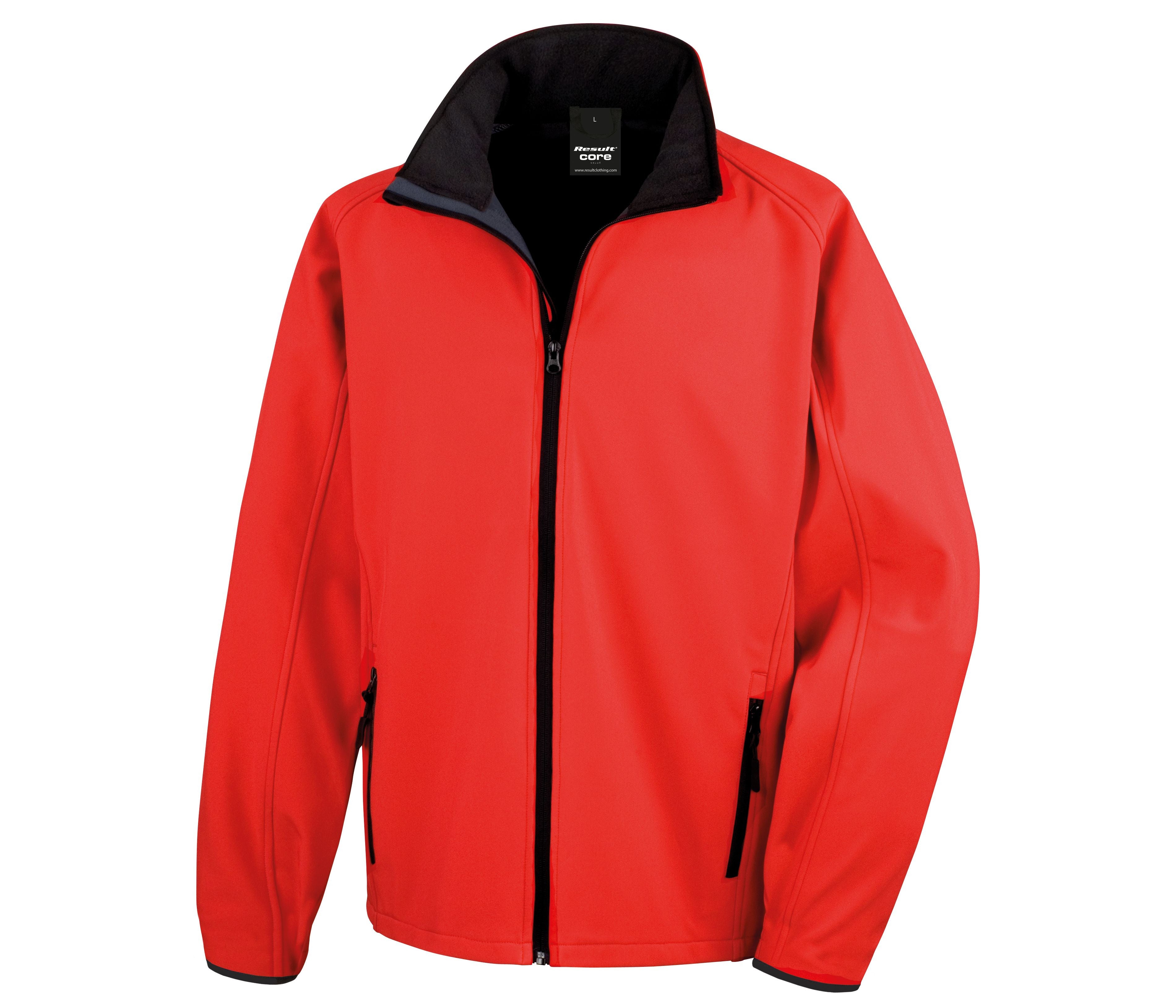Veste Softshell Imprimable Homme - Red/black