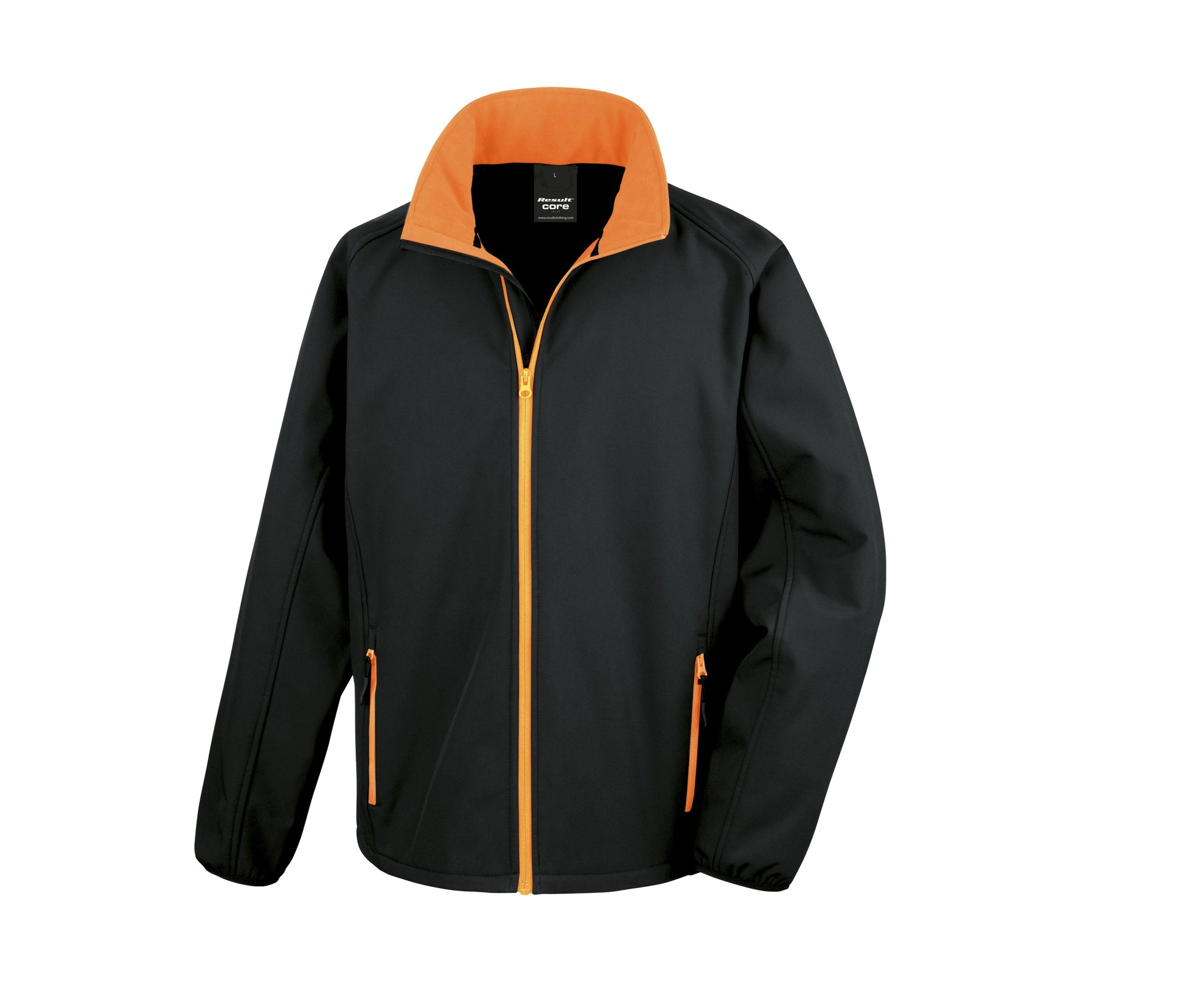 Veste Softshell Imprimable Homme - Black/orange