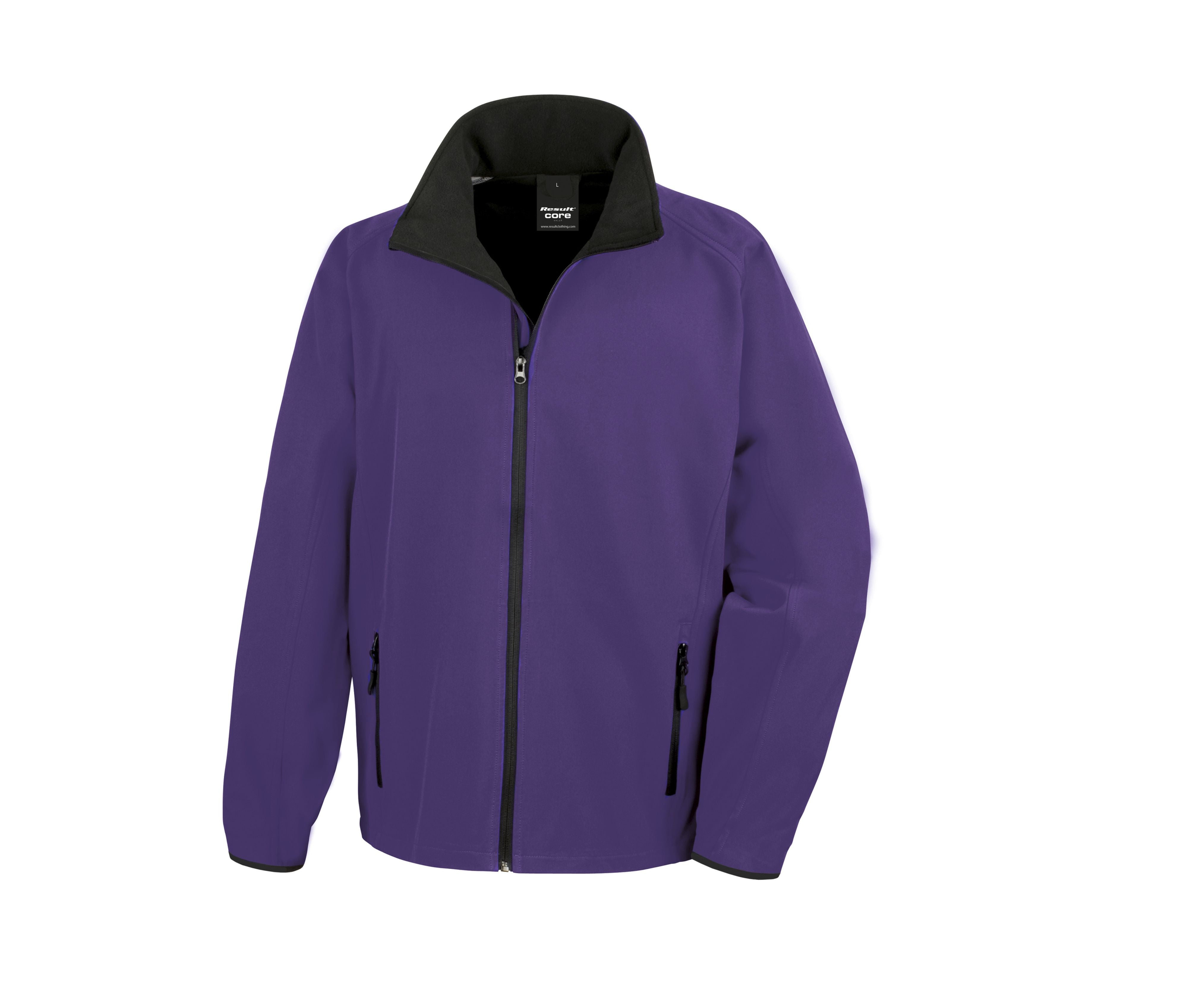 Veste Softshell Imprimable Homme - Purple/black