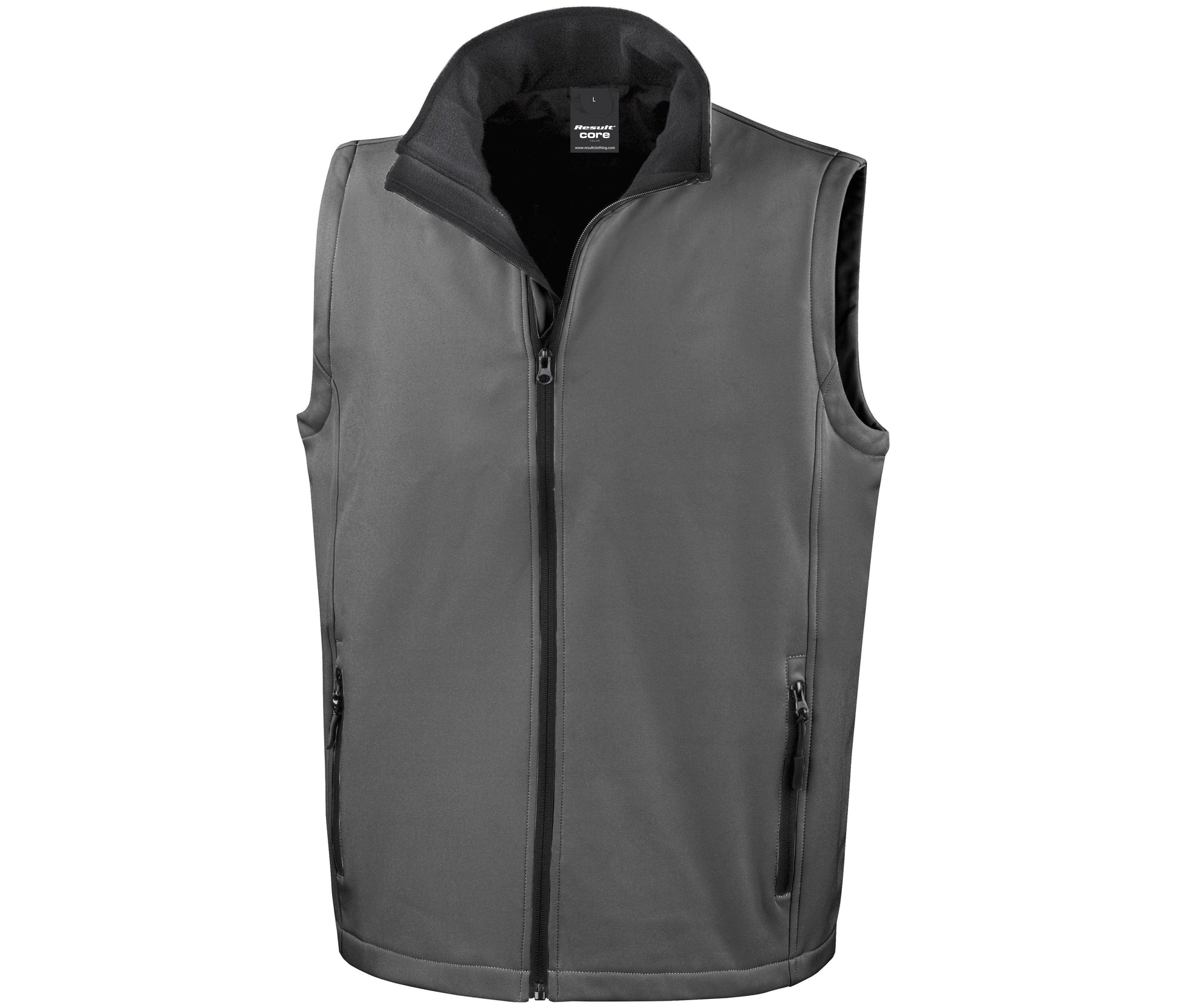 Bodywarmer Softshell Imprimable Homme - Charcoal / Black