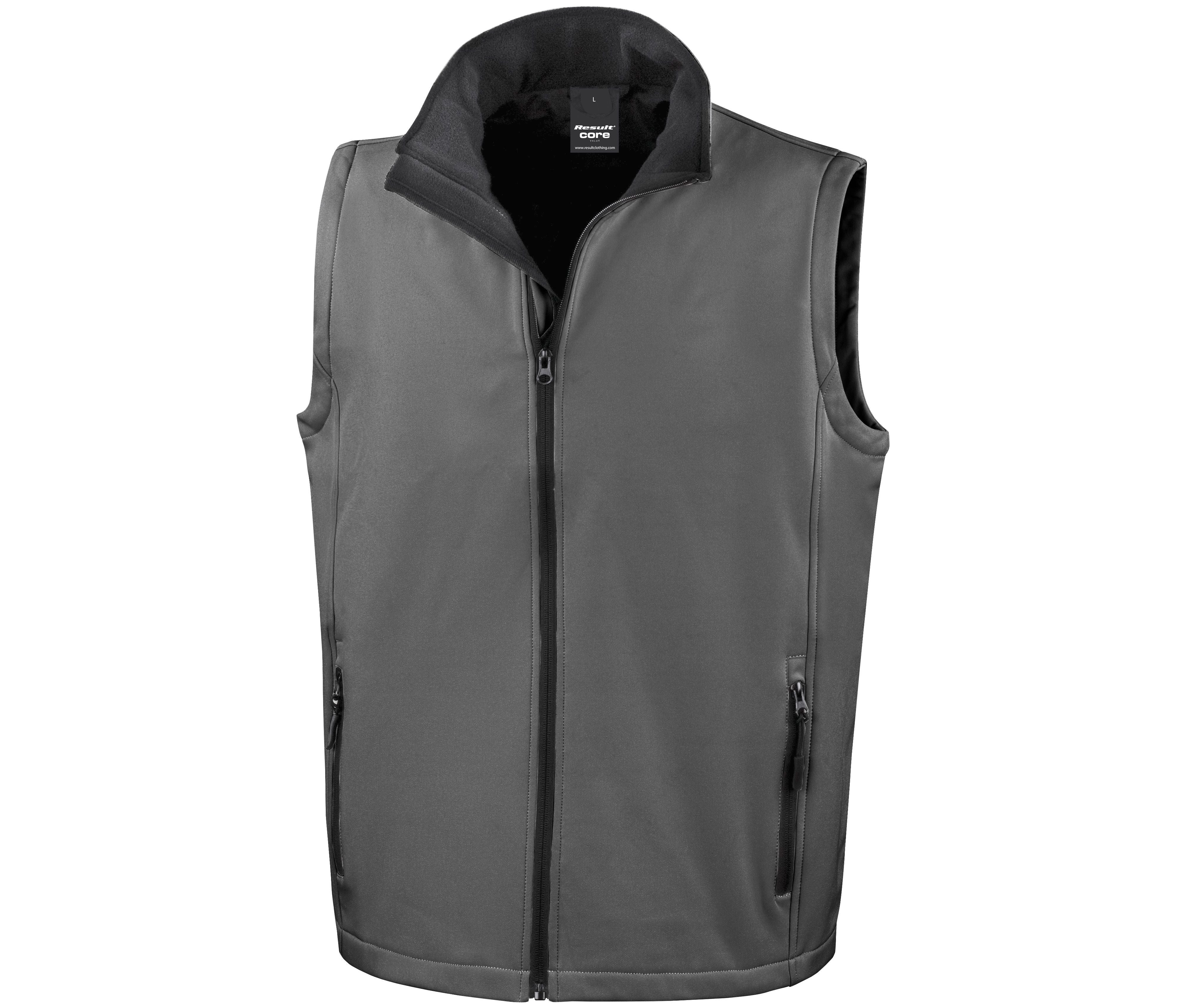 Bodywarmer Softshell Imprimable Homme - Charcoal / Black