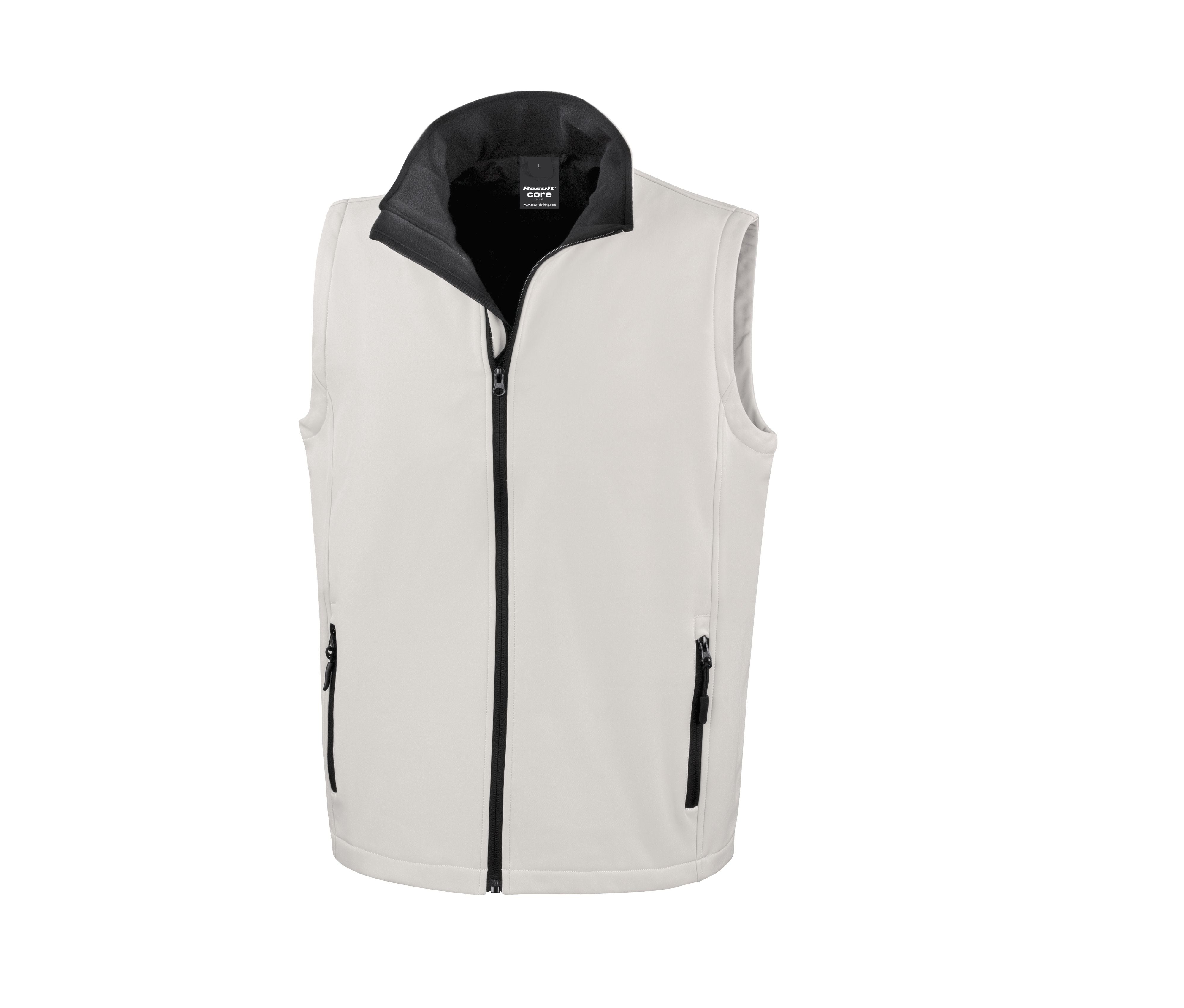 Bodywarmer Softshell Imprimable Homme - White/black