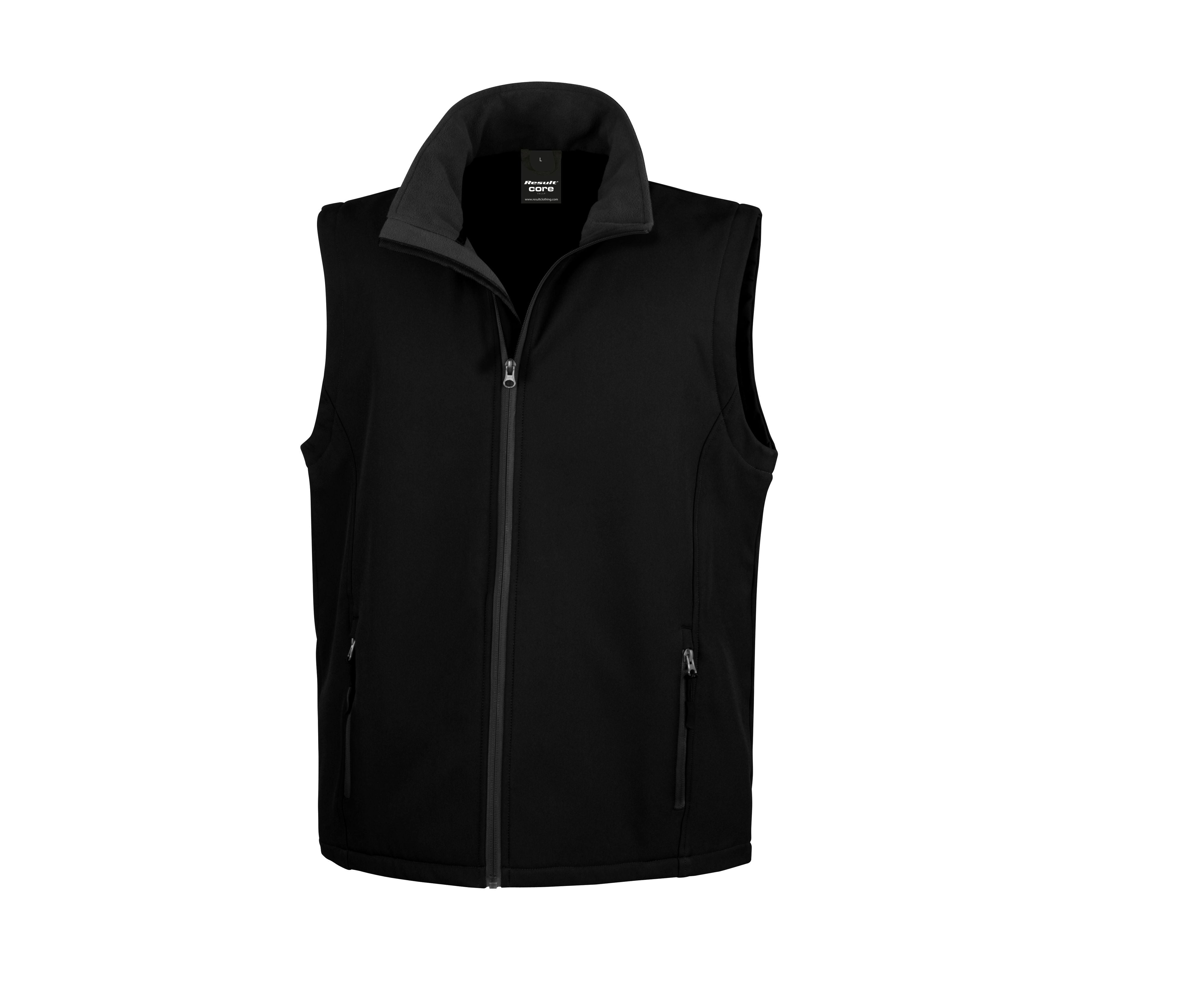 Bodywarmer Softshell Imprimable Homme - Black/black