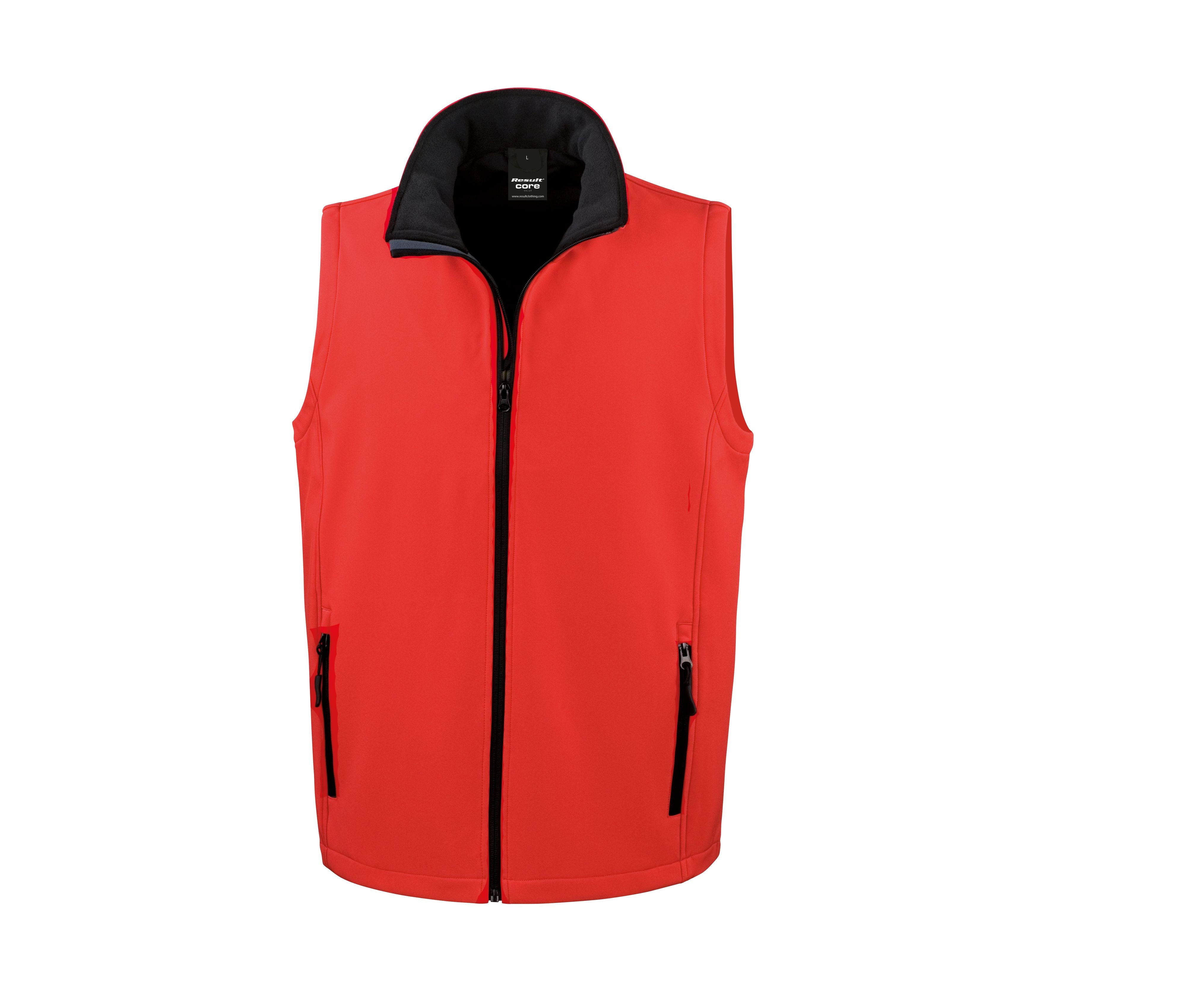 Bodywarmer Softshell Imprimable Homme - Red/black