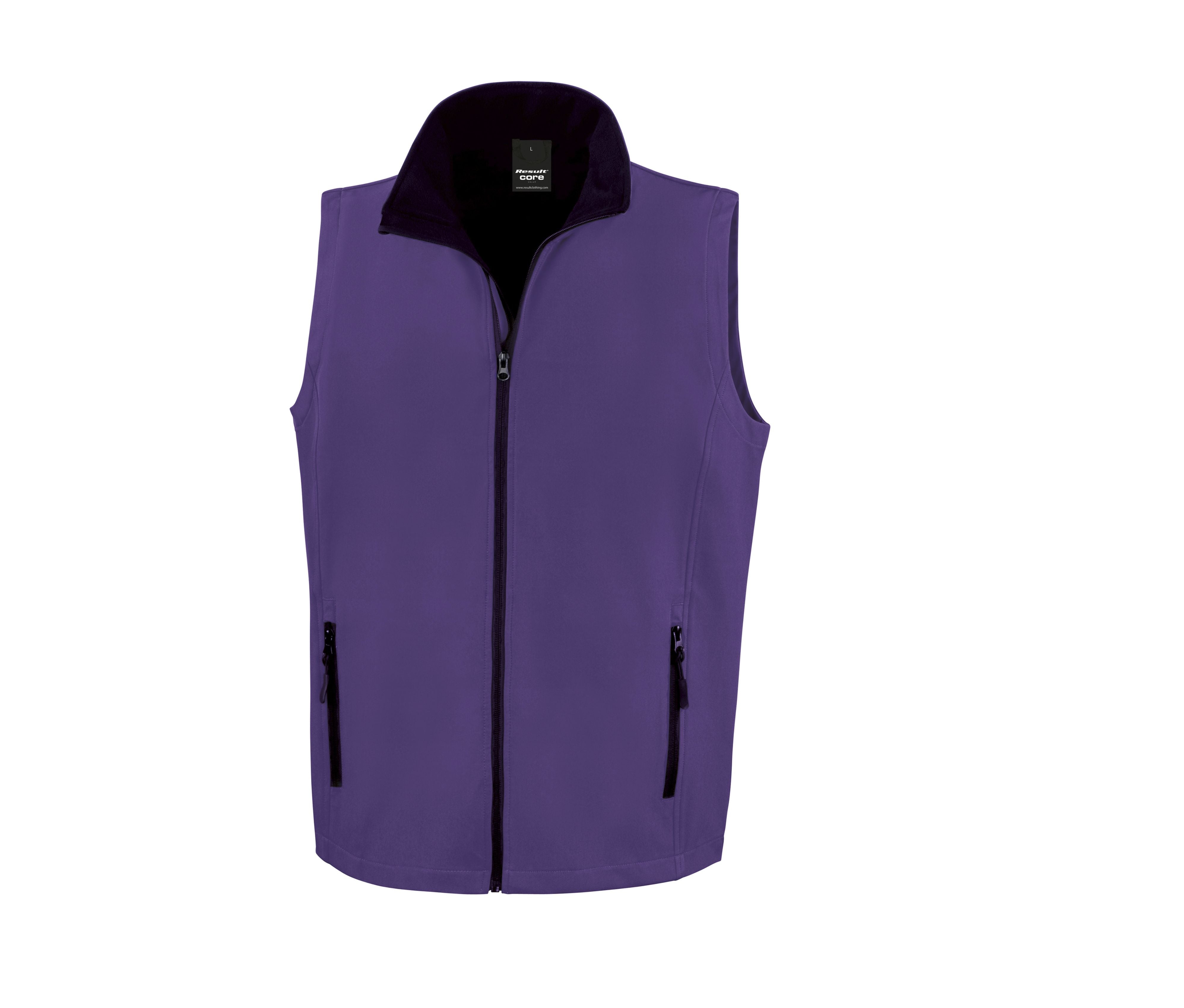 Bodywarmer Softshell Imprimable Homme - Purple/black