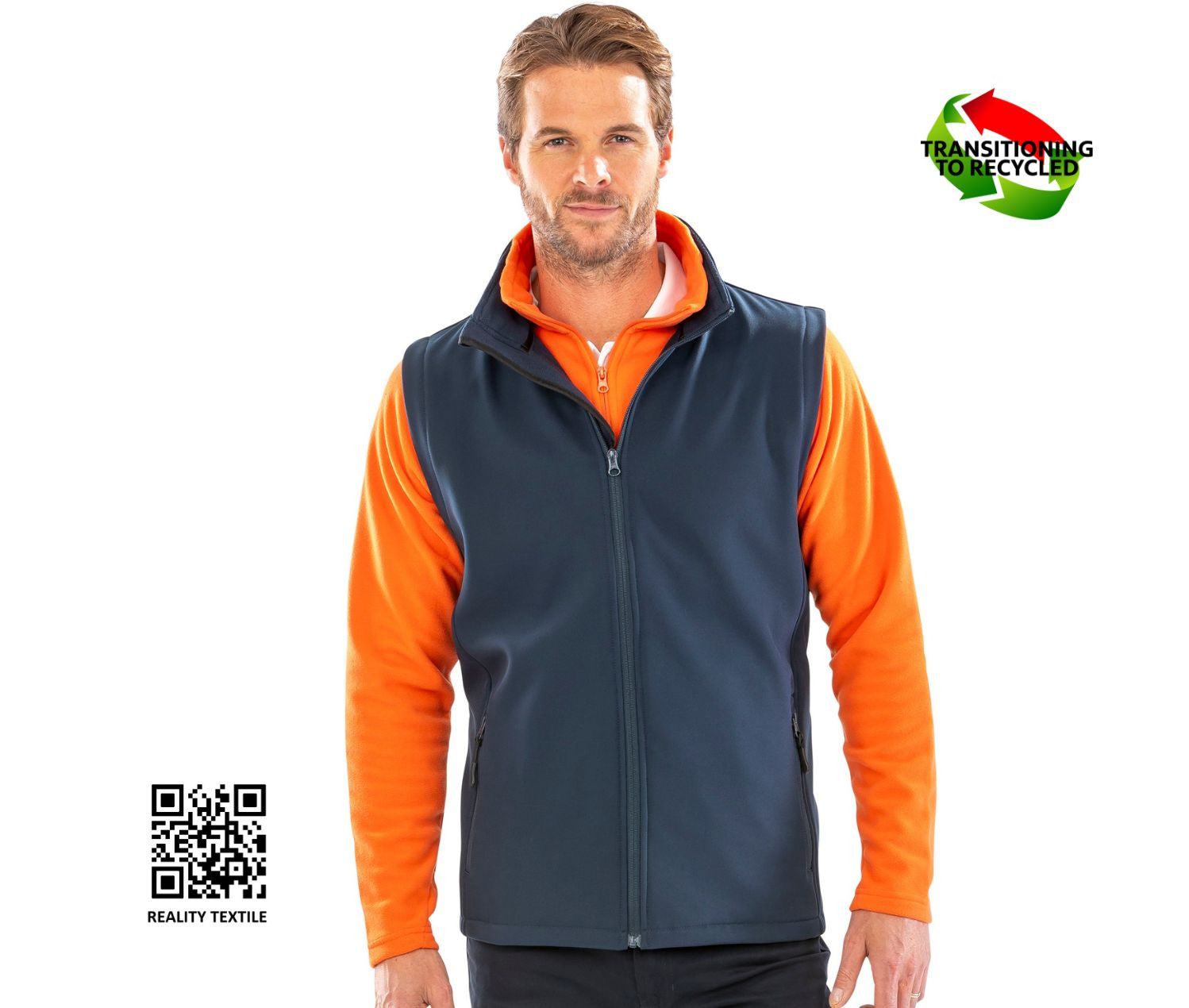 Bodywarmer Softshell imprimable homme