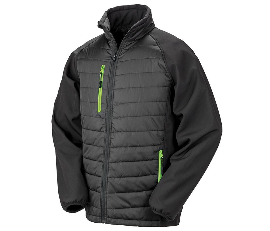 Veste Bi-Matière - Black/lime